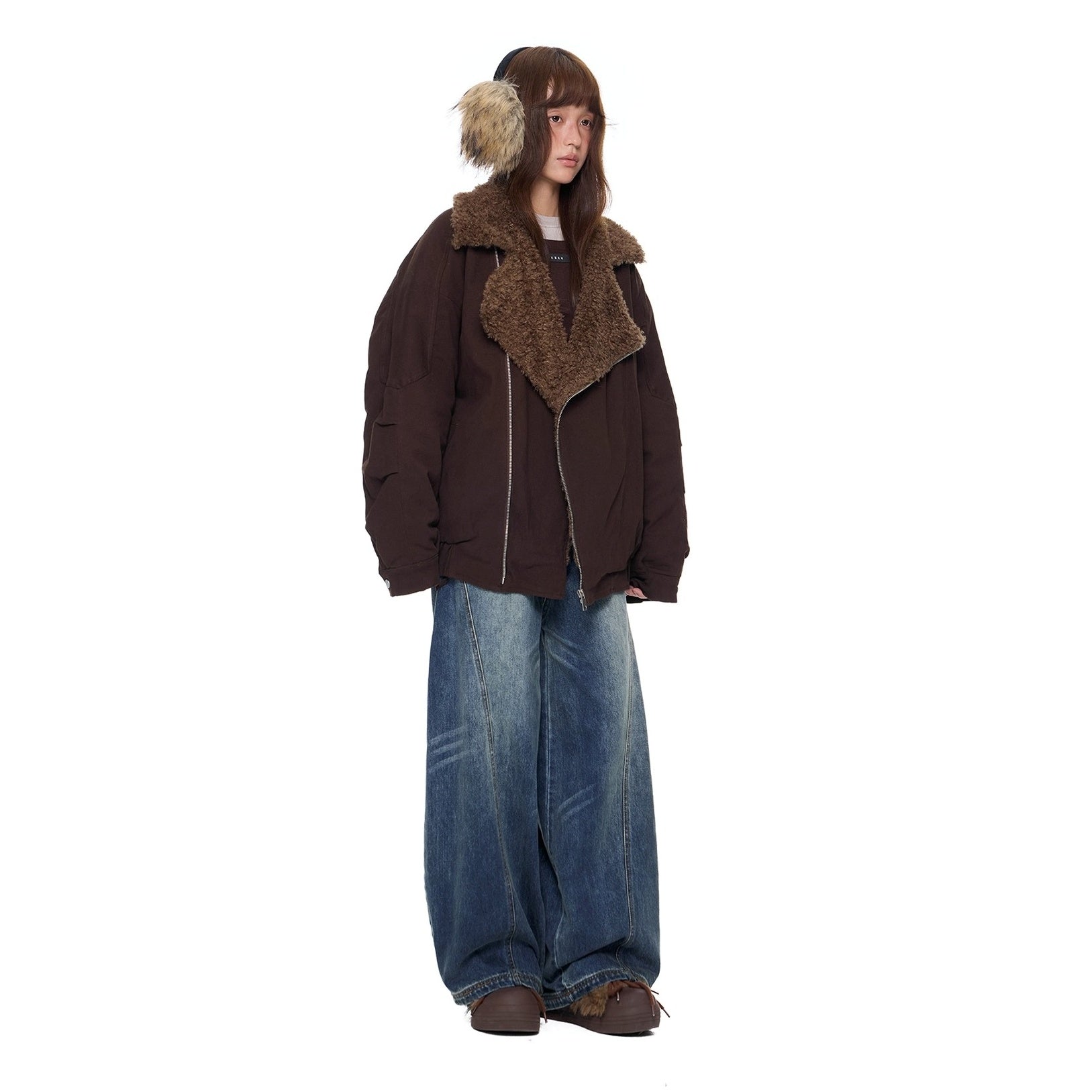 Cable-Stayed Design Polar Fleece Jacket EZ297