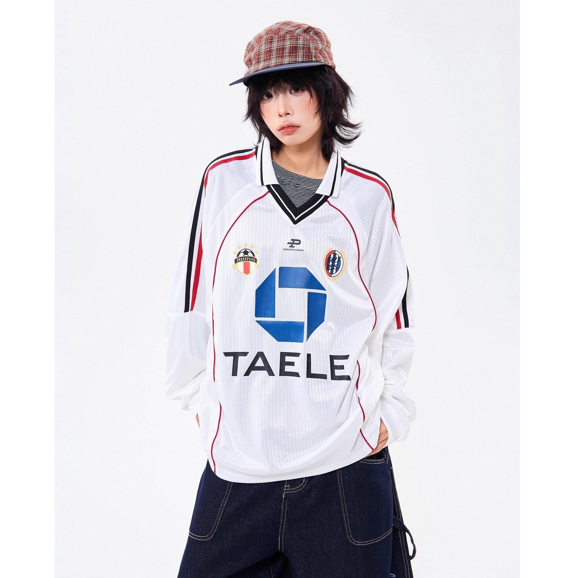 Campus Style Polo Collar Stripe Sports Shirt MW10258