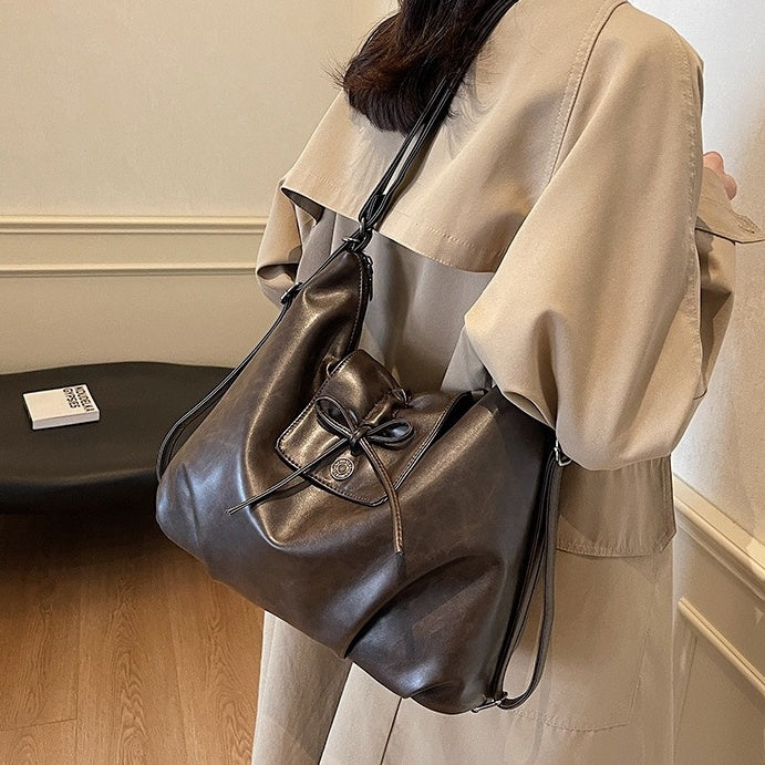 Vintage Like PU Leather Shoulder Bag BA045