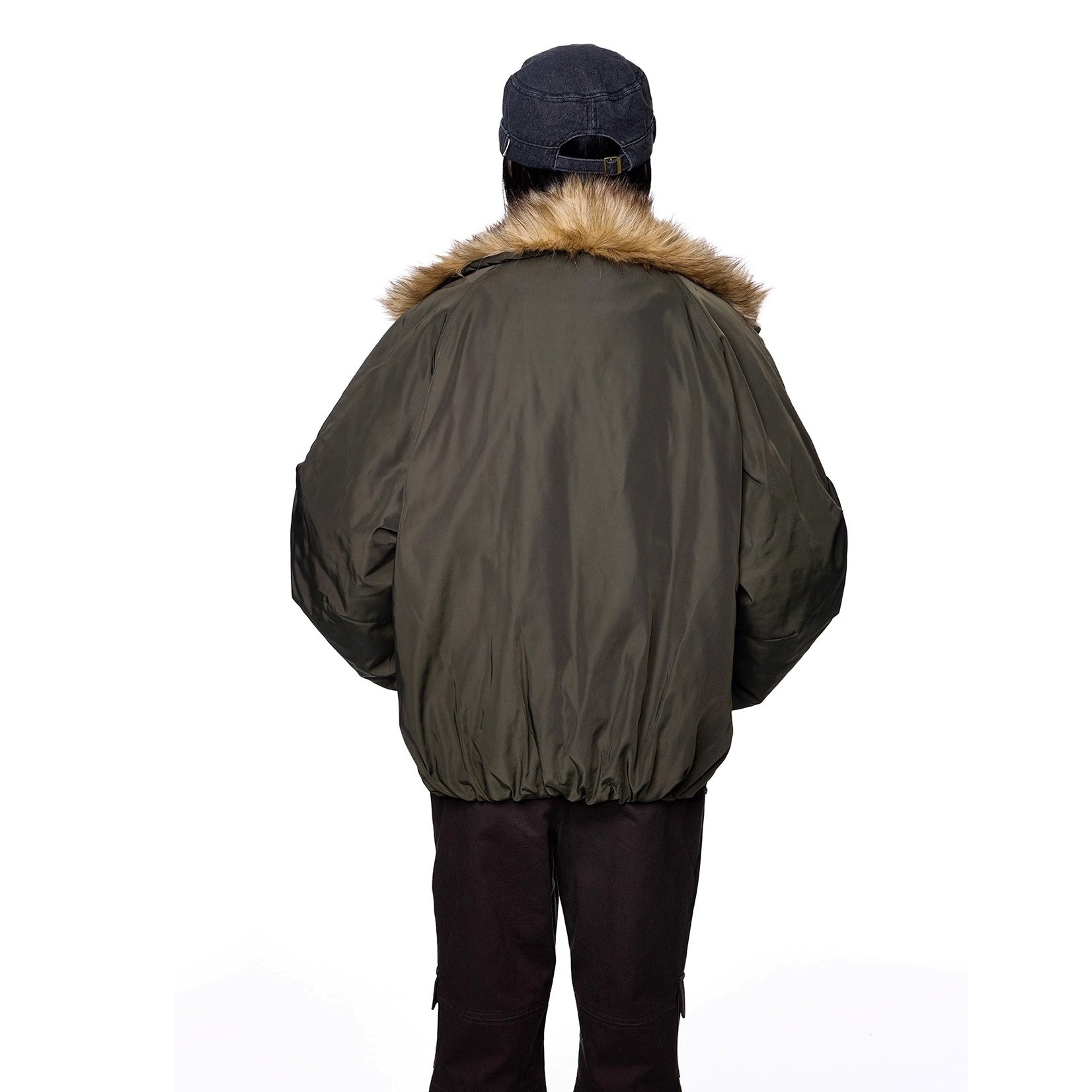 Stand Collar Fur Stitch Jacket EZ257