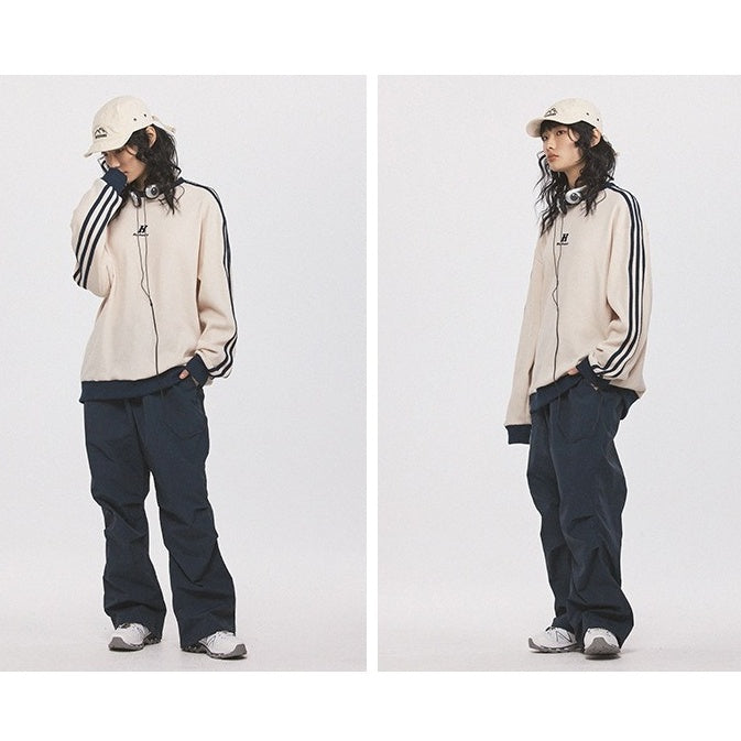 Line Sleeve Waffle Long Sleeve T-Shirt HH7001