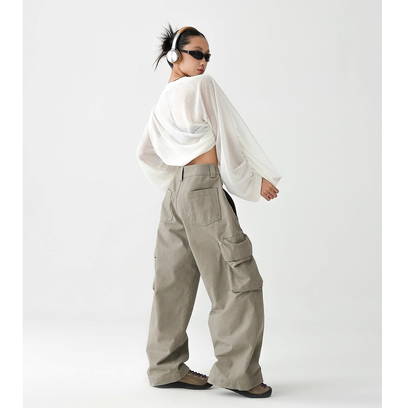 Vintage Multi-Pocket Loose Cargo Pants AC7131