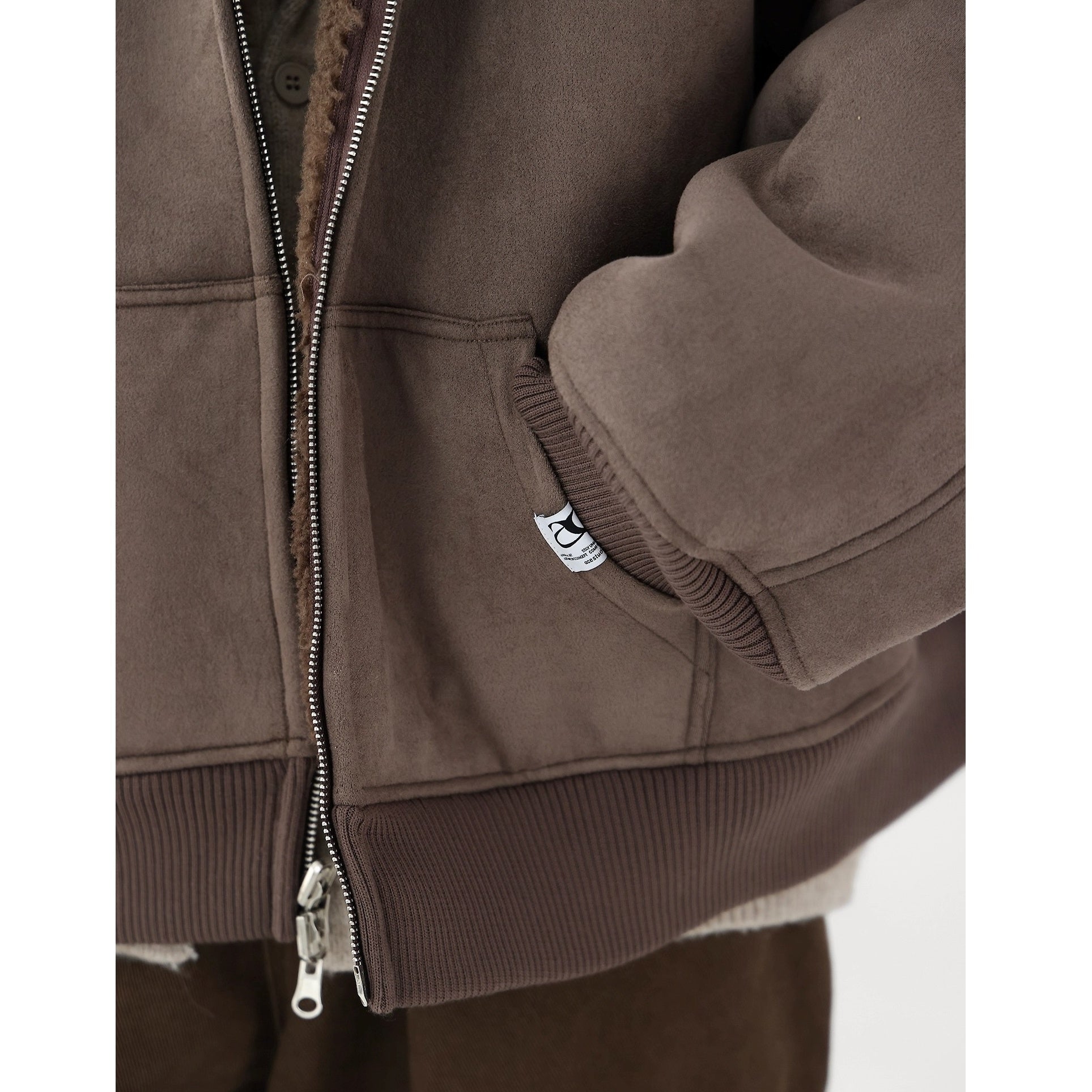 Reversible Polar Fleece Loose Hooded Jacket AC7017