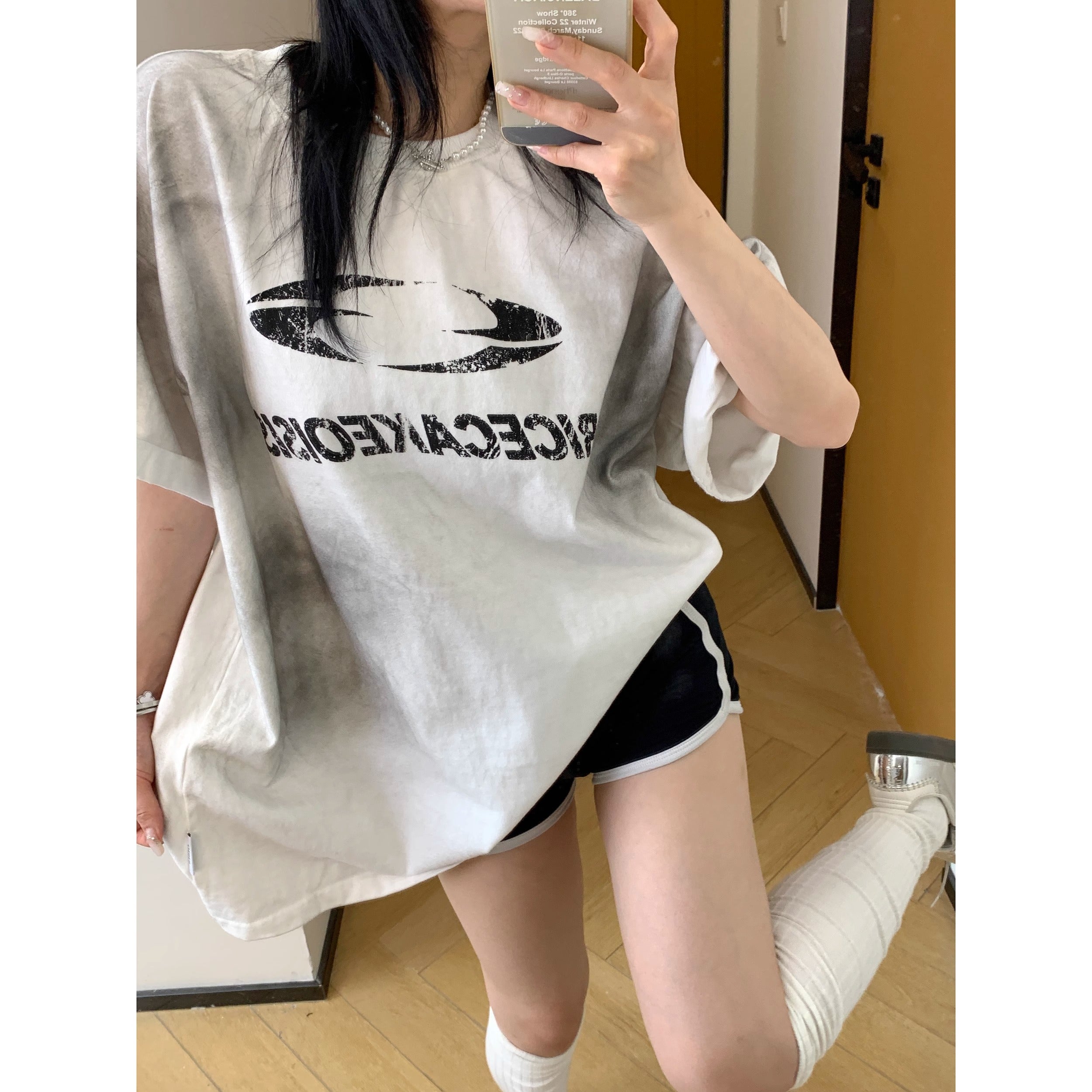 Washed Dirty Printed T-shirt MW10138