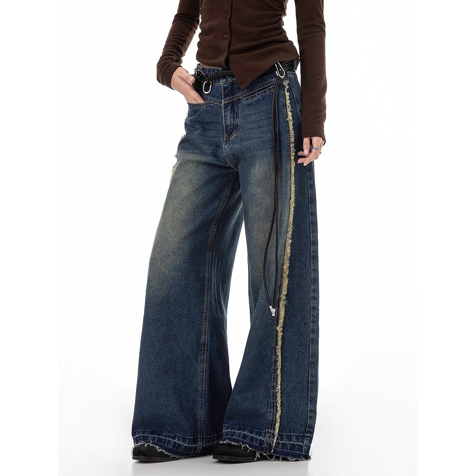 Vintage Damage Wide Buggy Jeans IC9114