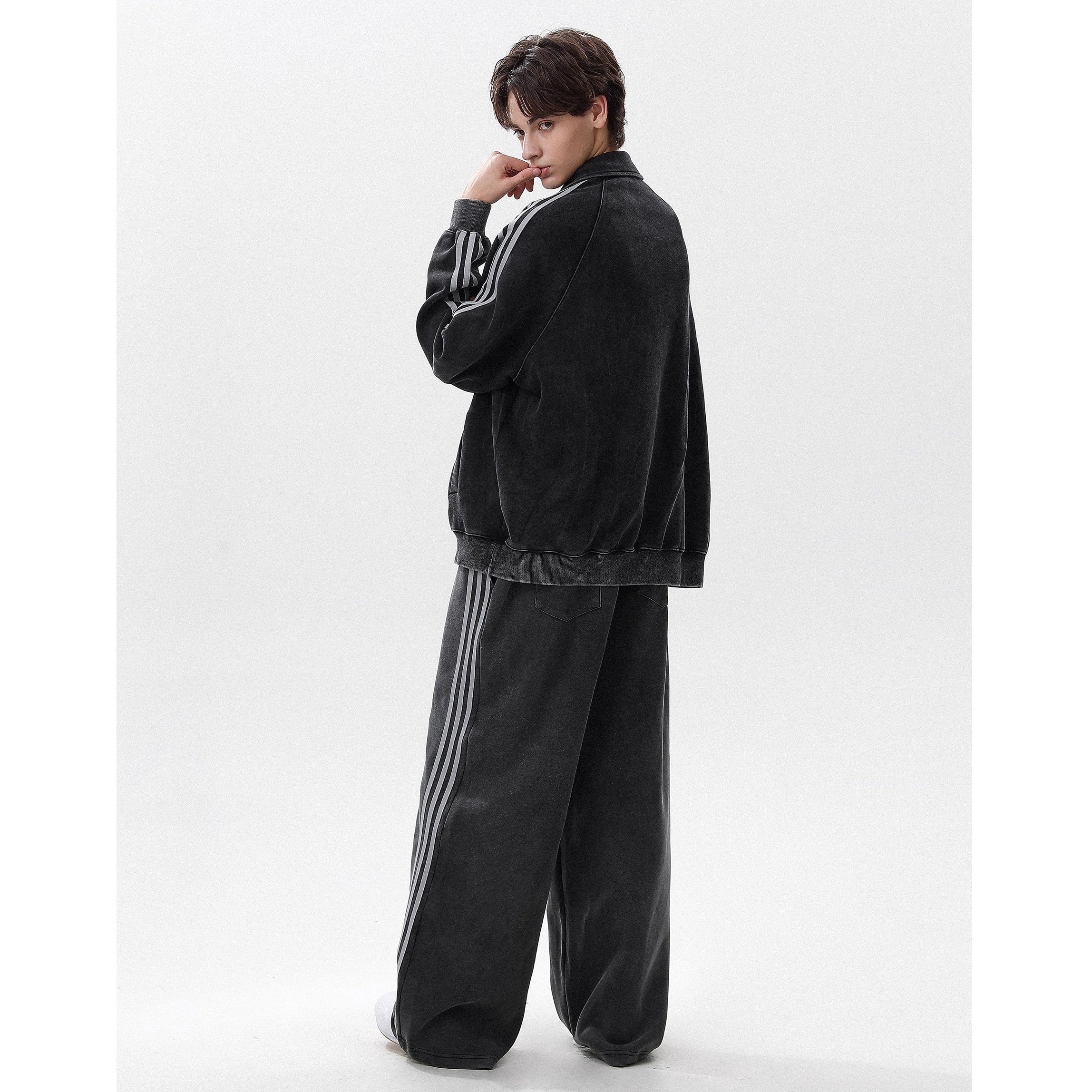 【上下別売り】Stand Collar Sweat Pullover ＆ Wide Pants Set-up MR8027