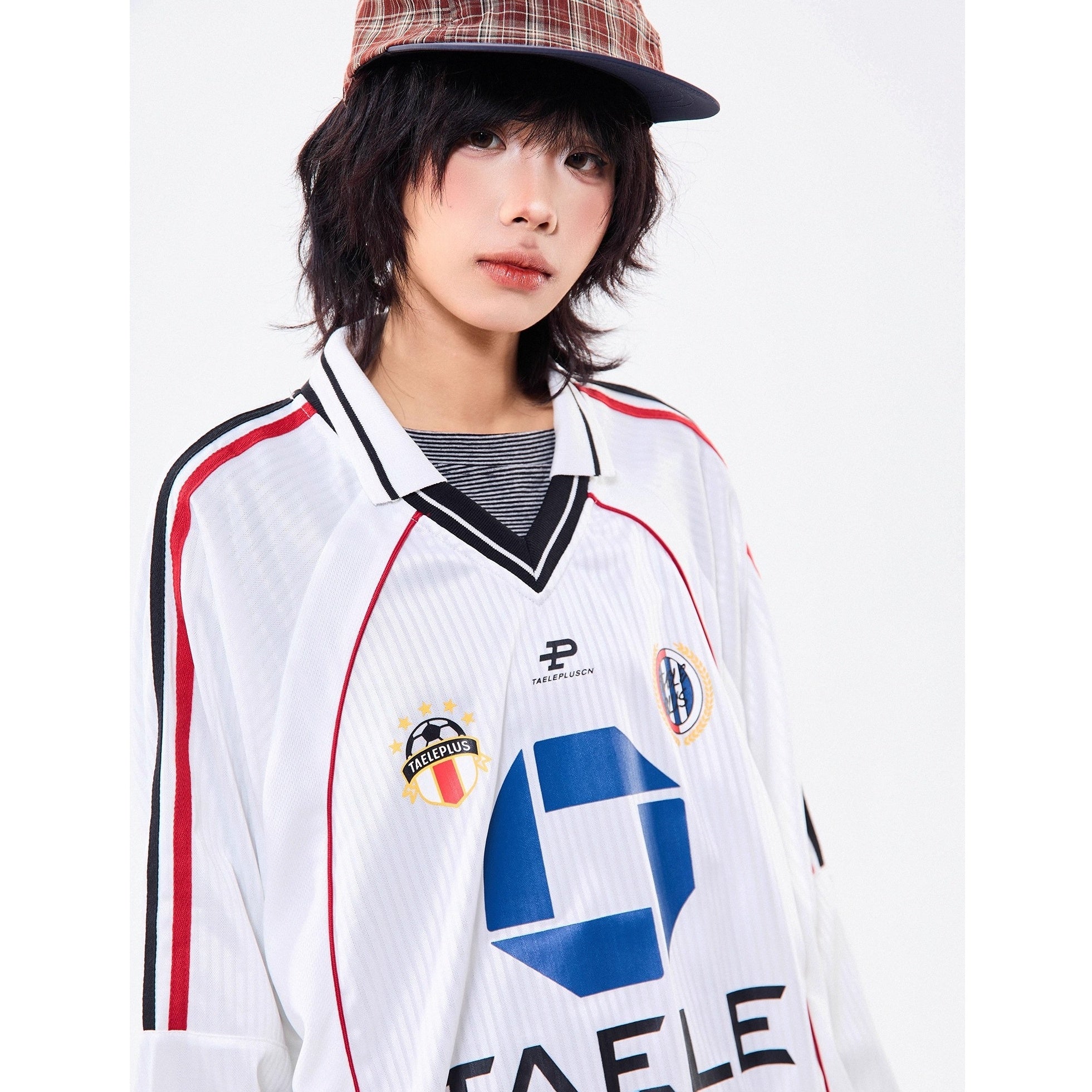 Campus Style Polo Collar Stripe Sports Shirt MW10258