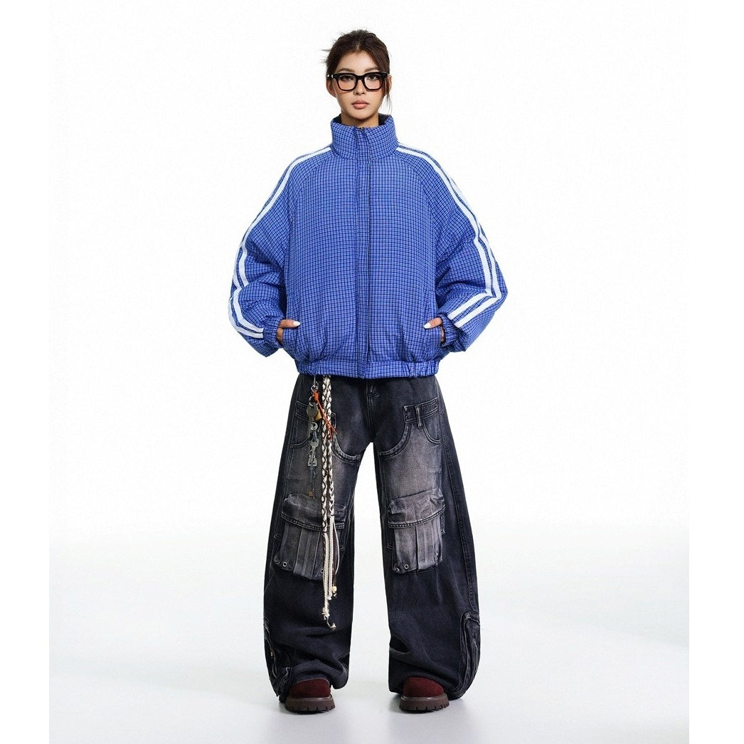 Reversible Plaid Padded Jacket MY30