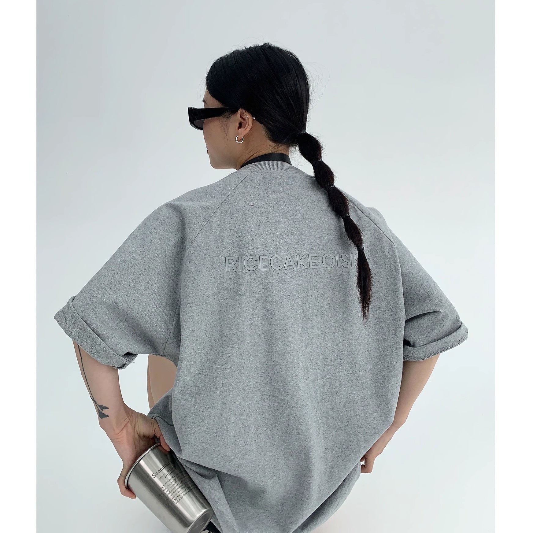 Three-dimensional Print Loose Raglan T-shirt OS2011