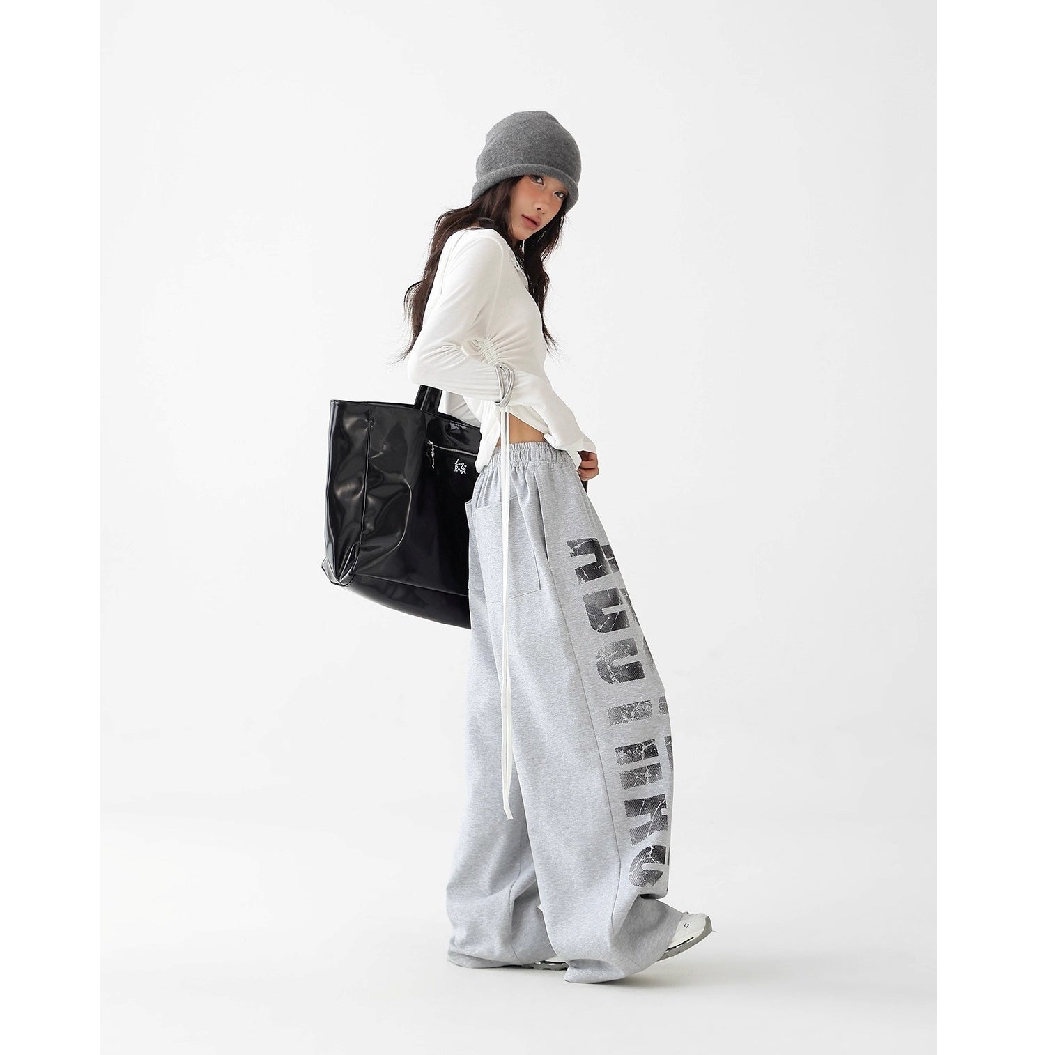 Graphic Print Loose Straight Sweatpants AC7139
