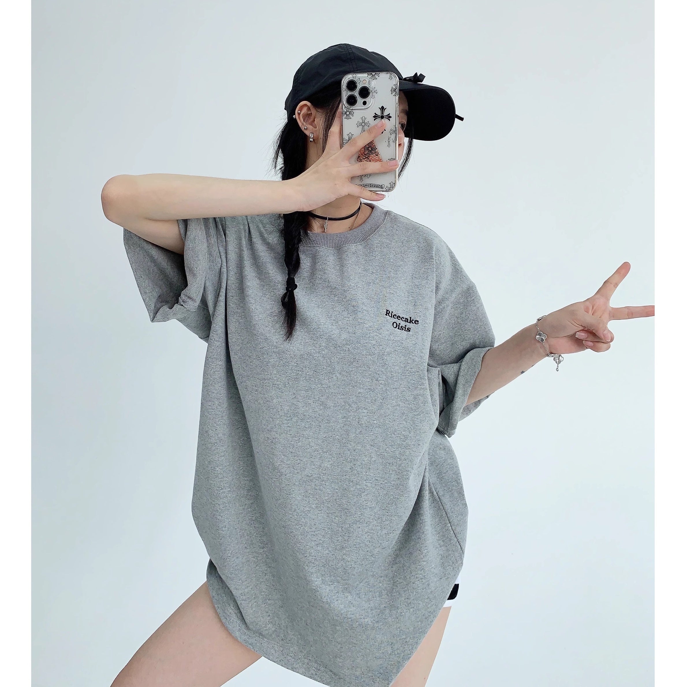 Oversize Back Patch Embroidery T-shirt OS2008