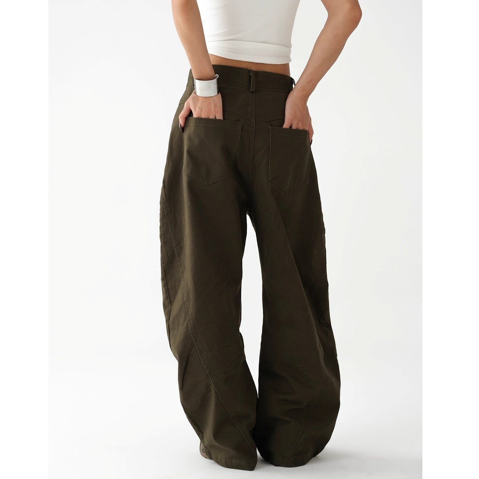 Vintage Button-Embellished Curve Jeans AC7133