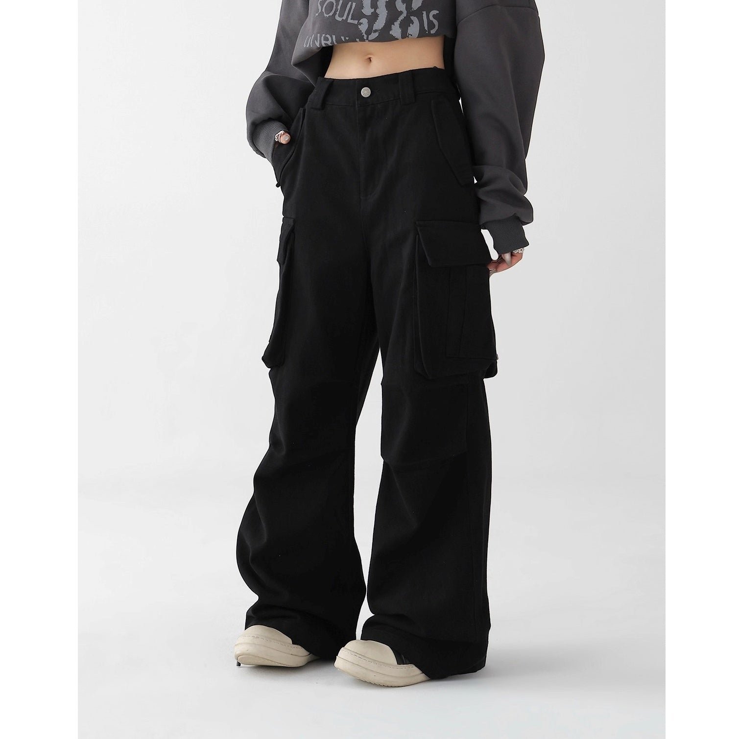 Pleated Tuck Work Cargo Pants AC7148