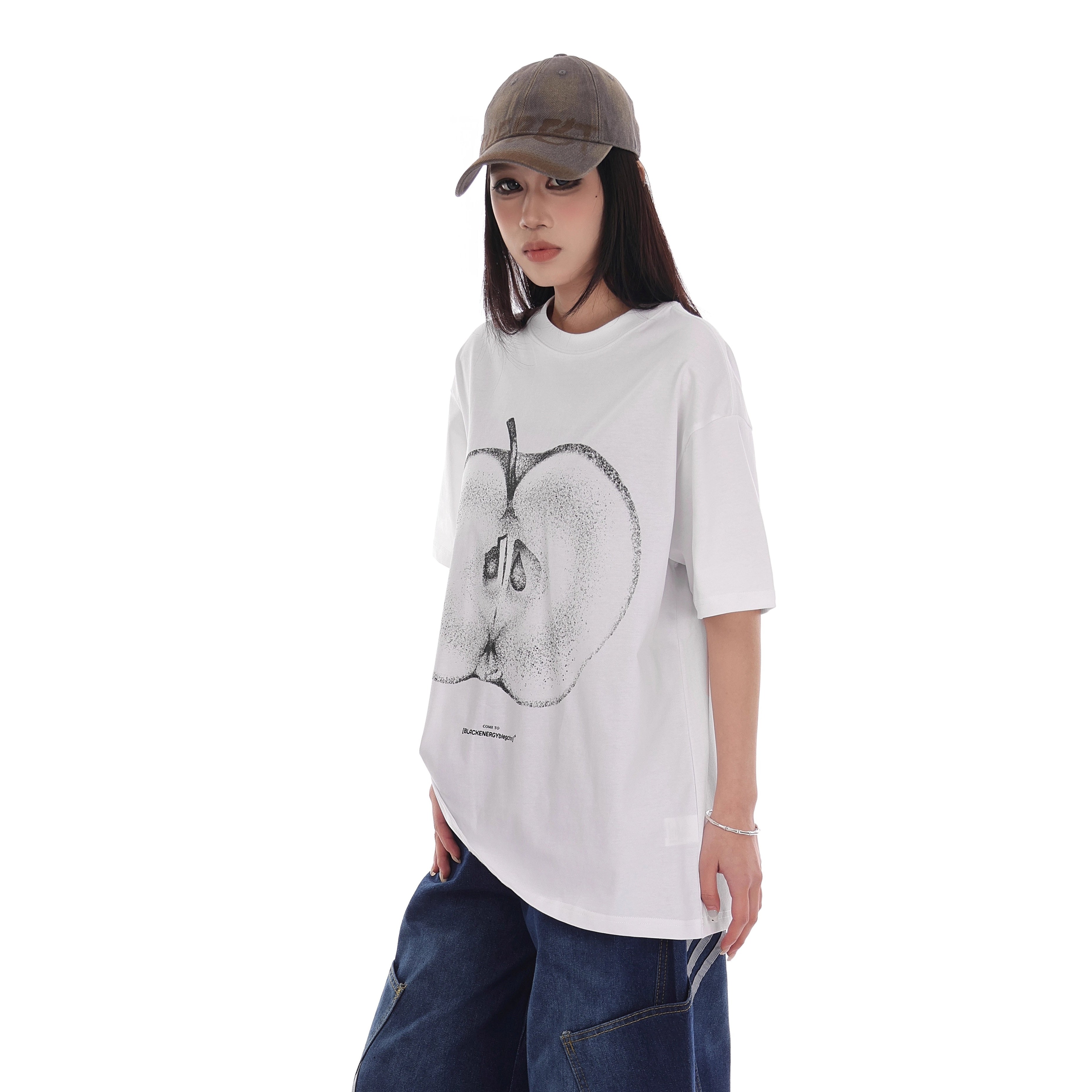 Cut Apple Print T-shirt VI2002