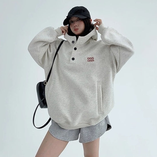 Half-Button Relaxation Hoodie OS2032