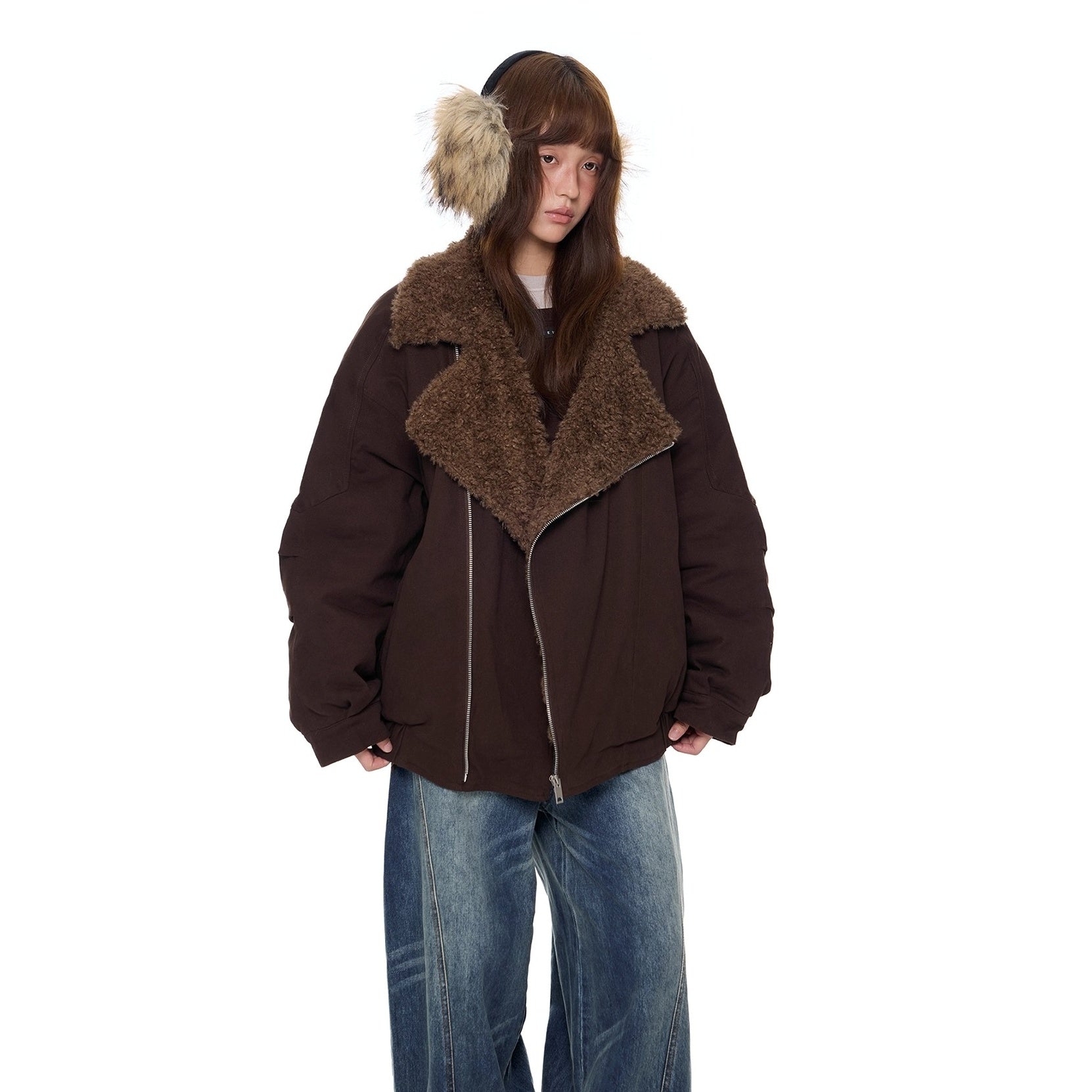 Cable-Stayed Design Polar Fleece Jacket EZ297