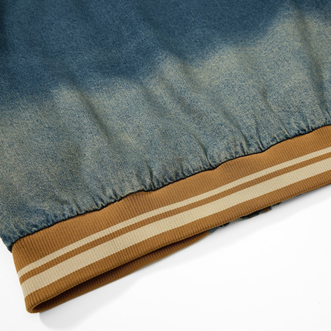 Retro Washed Embroidered Denim Baseball Jacket MW10303