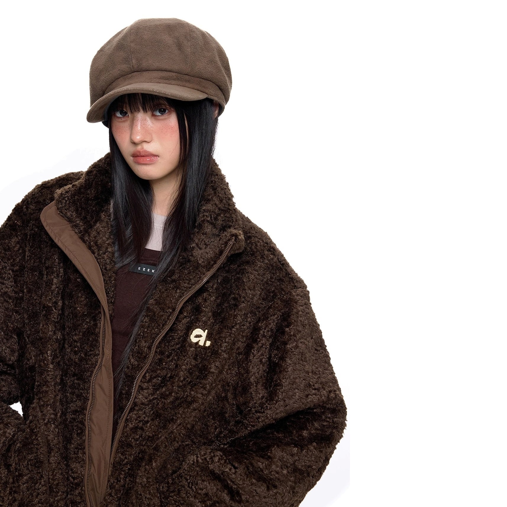 Polar Fleece Embroidered Stand Collar Jacket EZ278