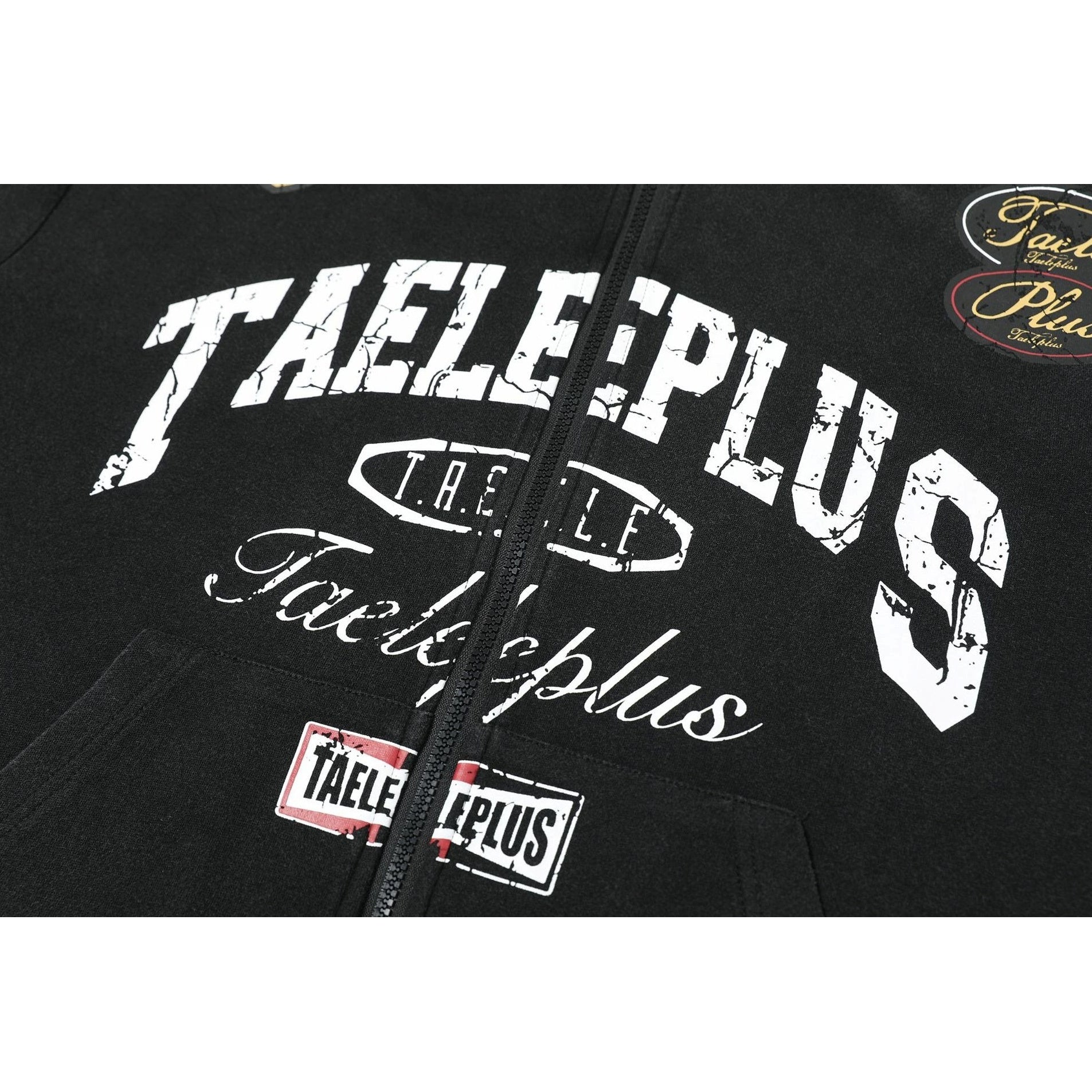 Letter Print Washed Hoodie Jacket MW10276