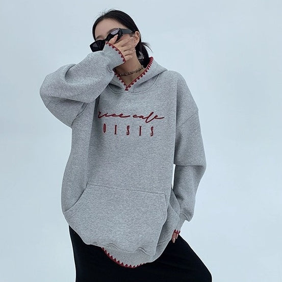 Toothbrush Embroidered Oversize Hoodie OS2067