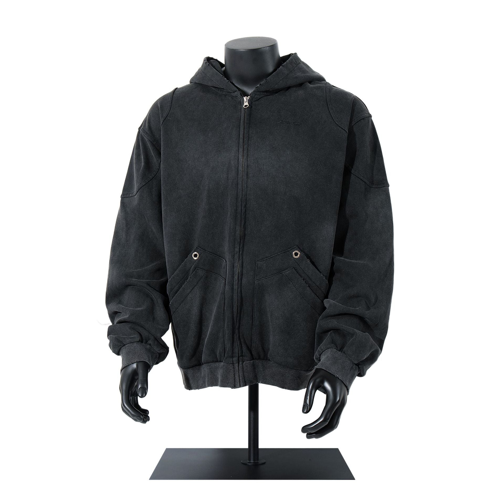 Washed Stained Dyed Sweat Hooded Parka MW10325