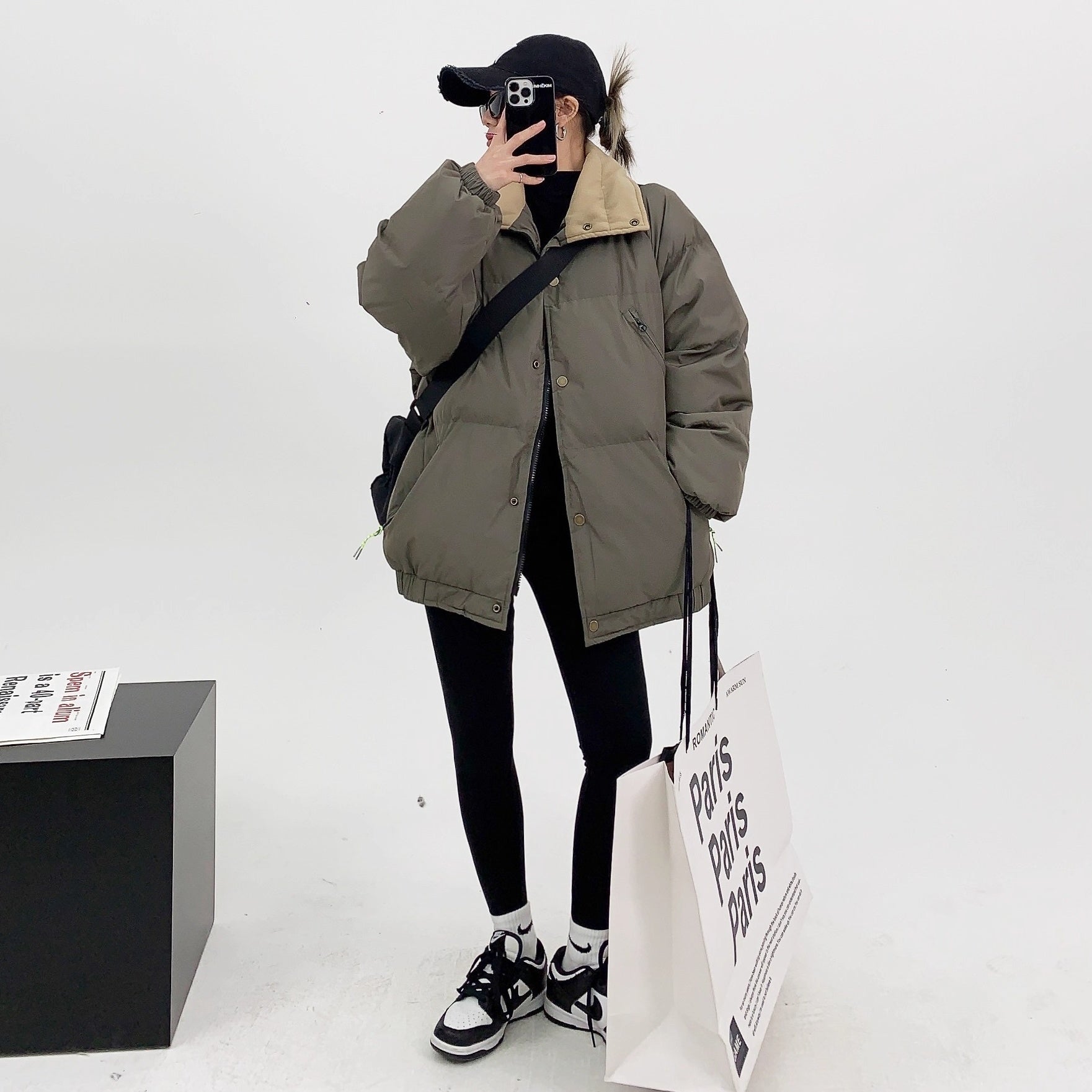 Stand Collar Loose Padded Jacket OS2059