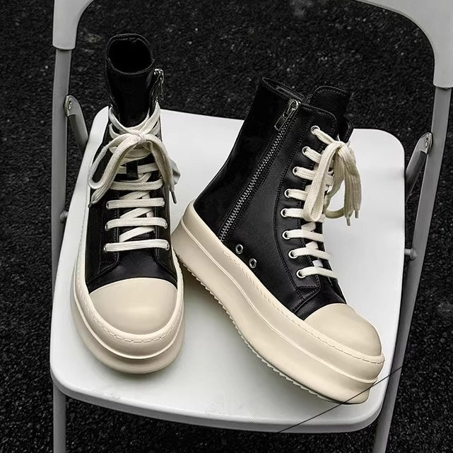 High-Top Zipper Design Heightened Sneakers FG2007