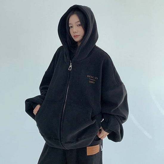 【上下別売り】Relaxed Simple Fleece Hooded Jacket ＆ Pants Set-up OS2077