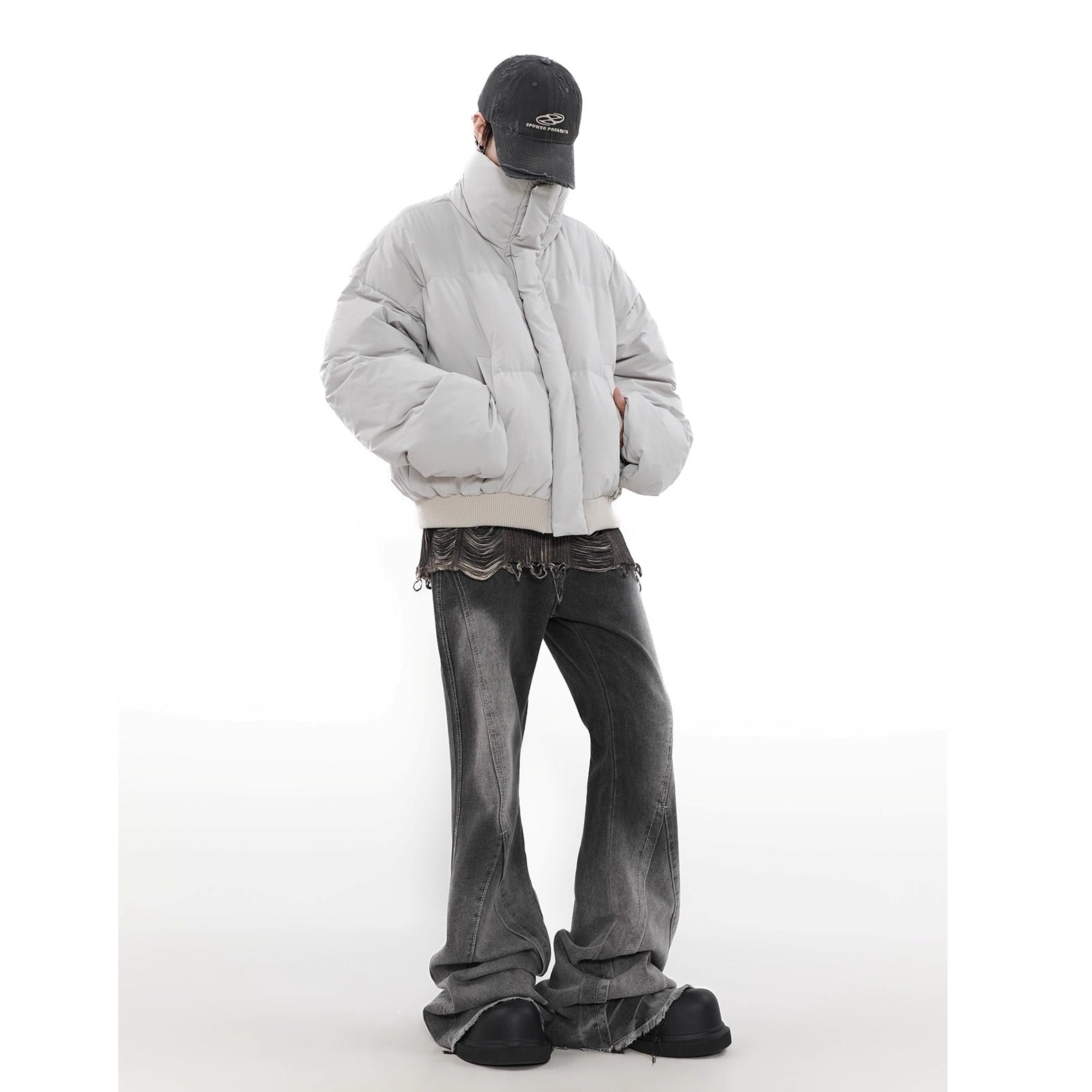 Stand Collar Short Down Jacket MR8033