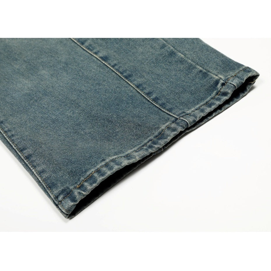 Wash Three-dimensional Deconstruction Loose Curve Jeans MW10268
