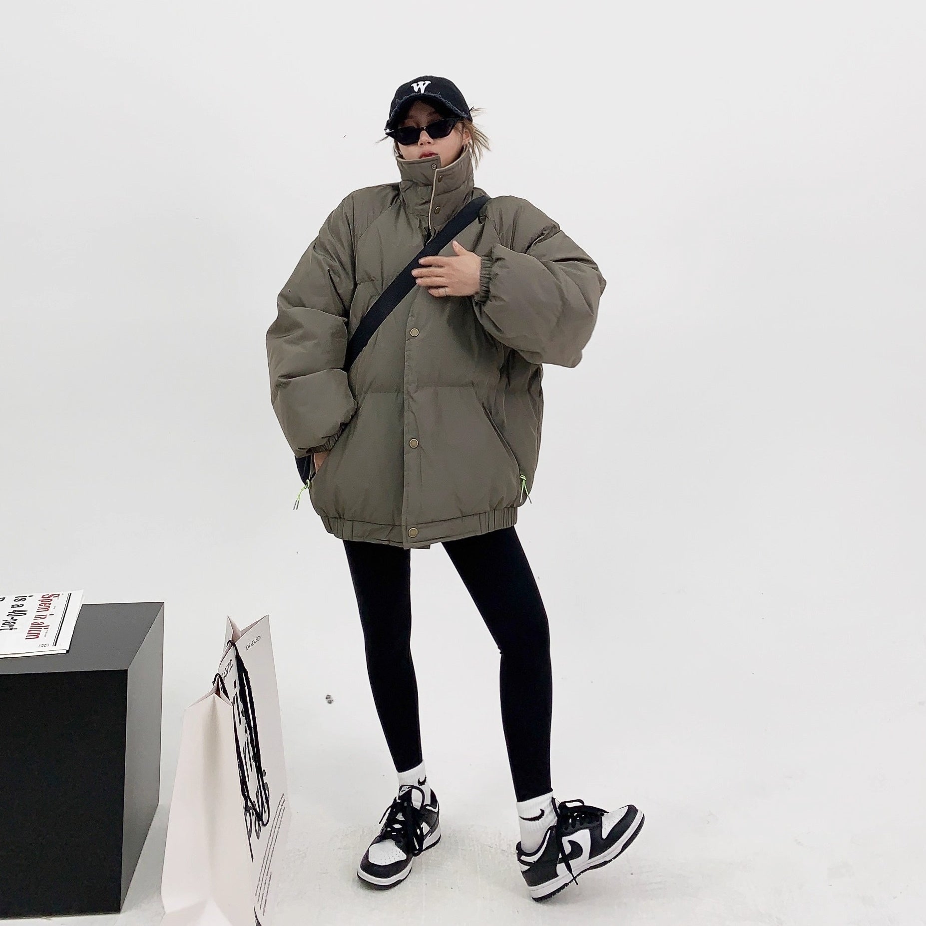 Stand Collar Loose Padded Jacket OS2059