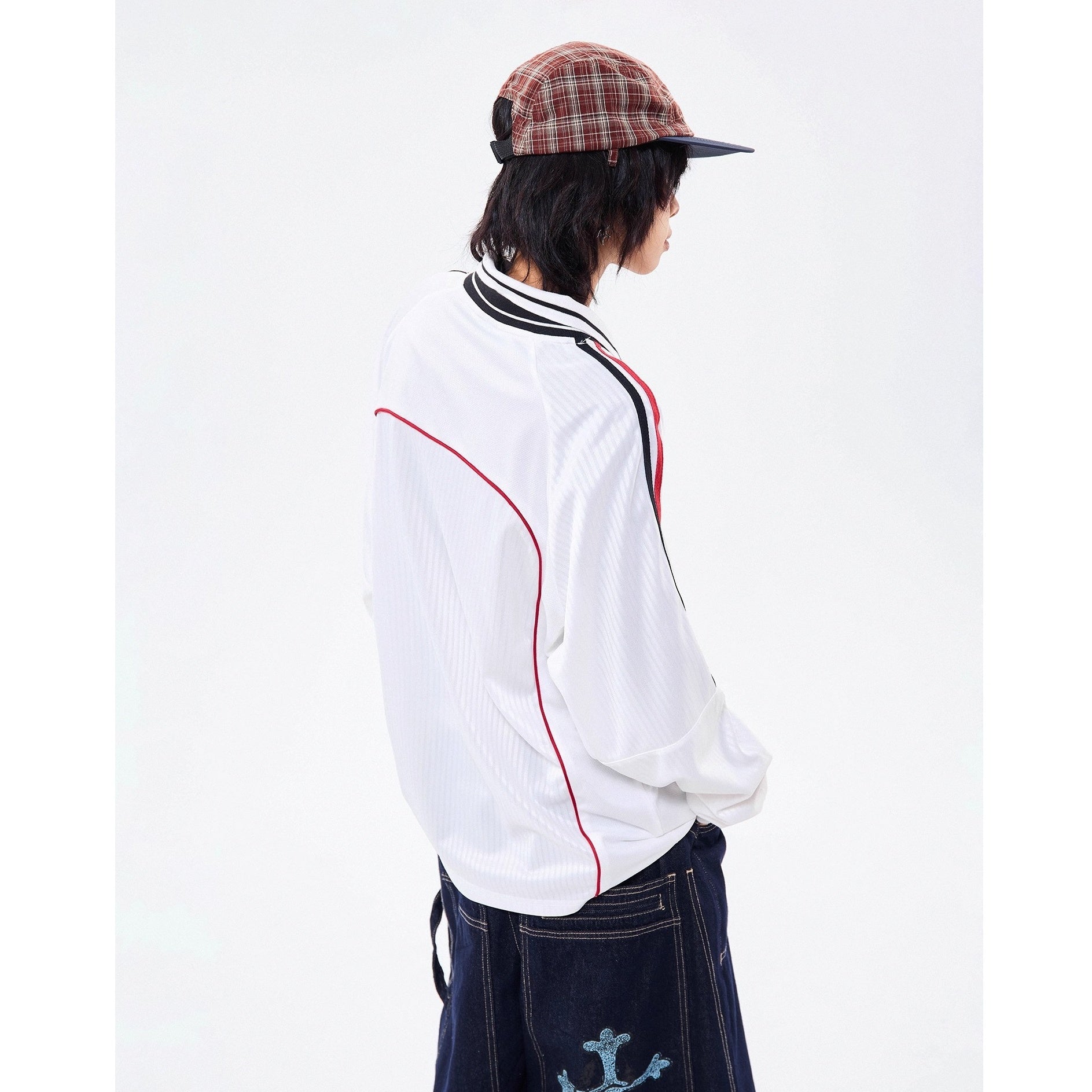 Campus Style Polo Collar Stripe Sports Shirt MW10258