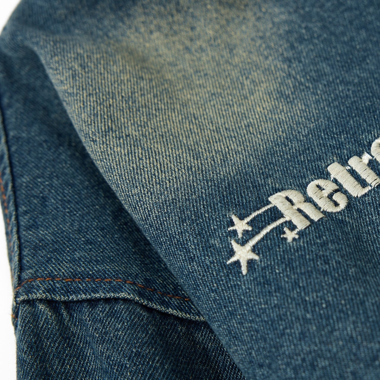 Retro Washed Embroidered Denim Baseball Jacket MW10303