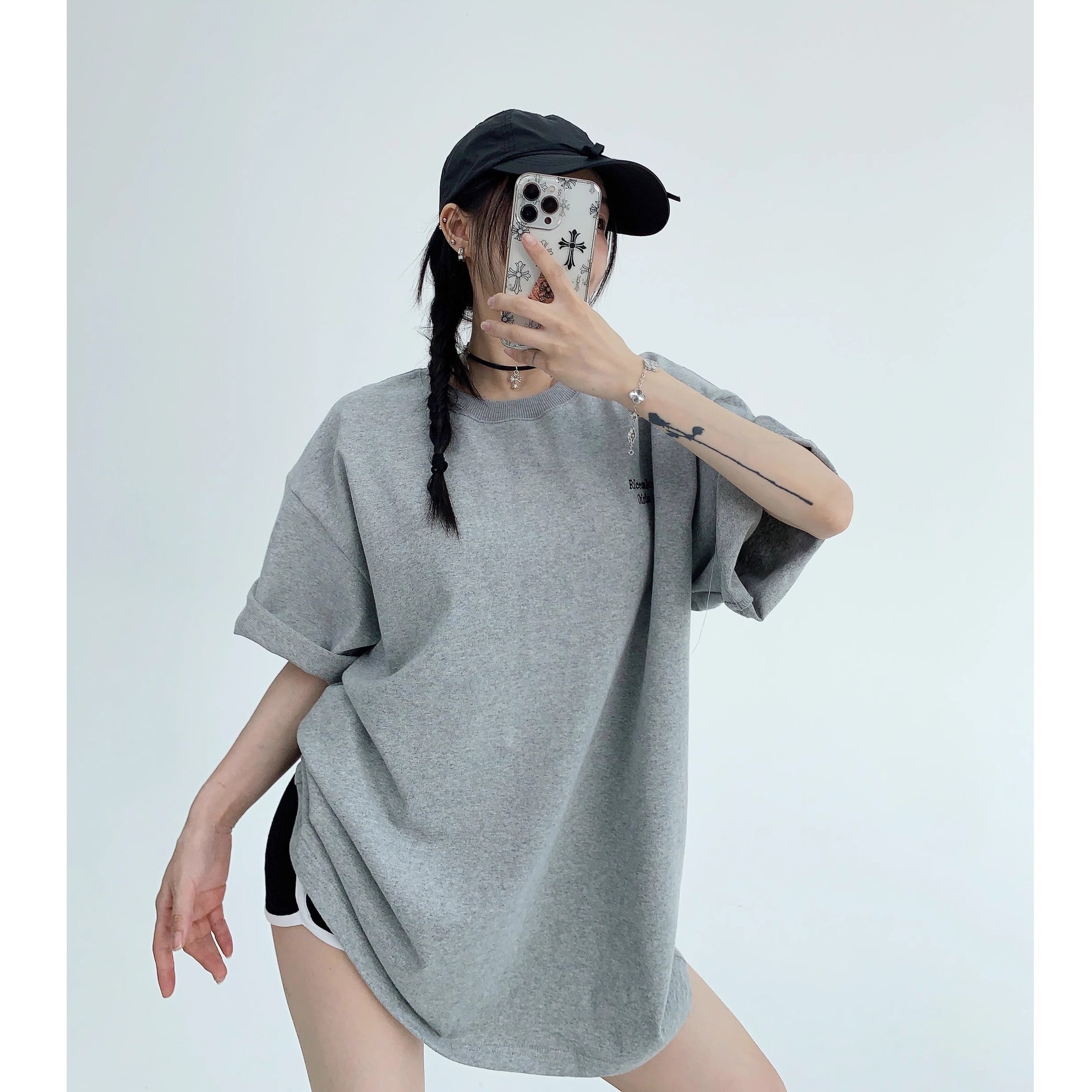 Oversize Back Patch Embroidery T-shirt OS2008