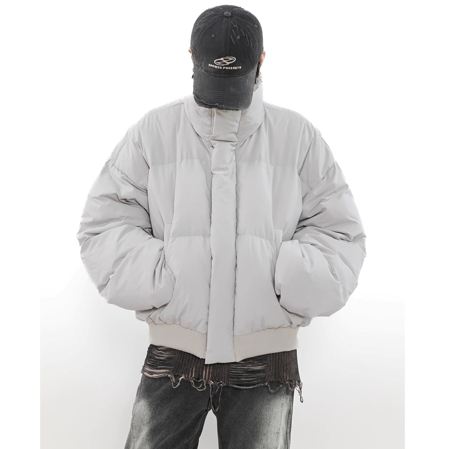 Stand Collar Short Down Jacket MR8033