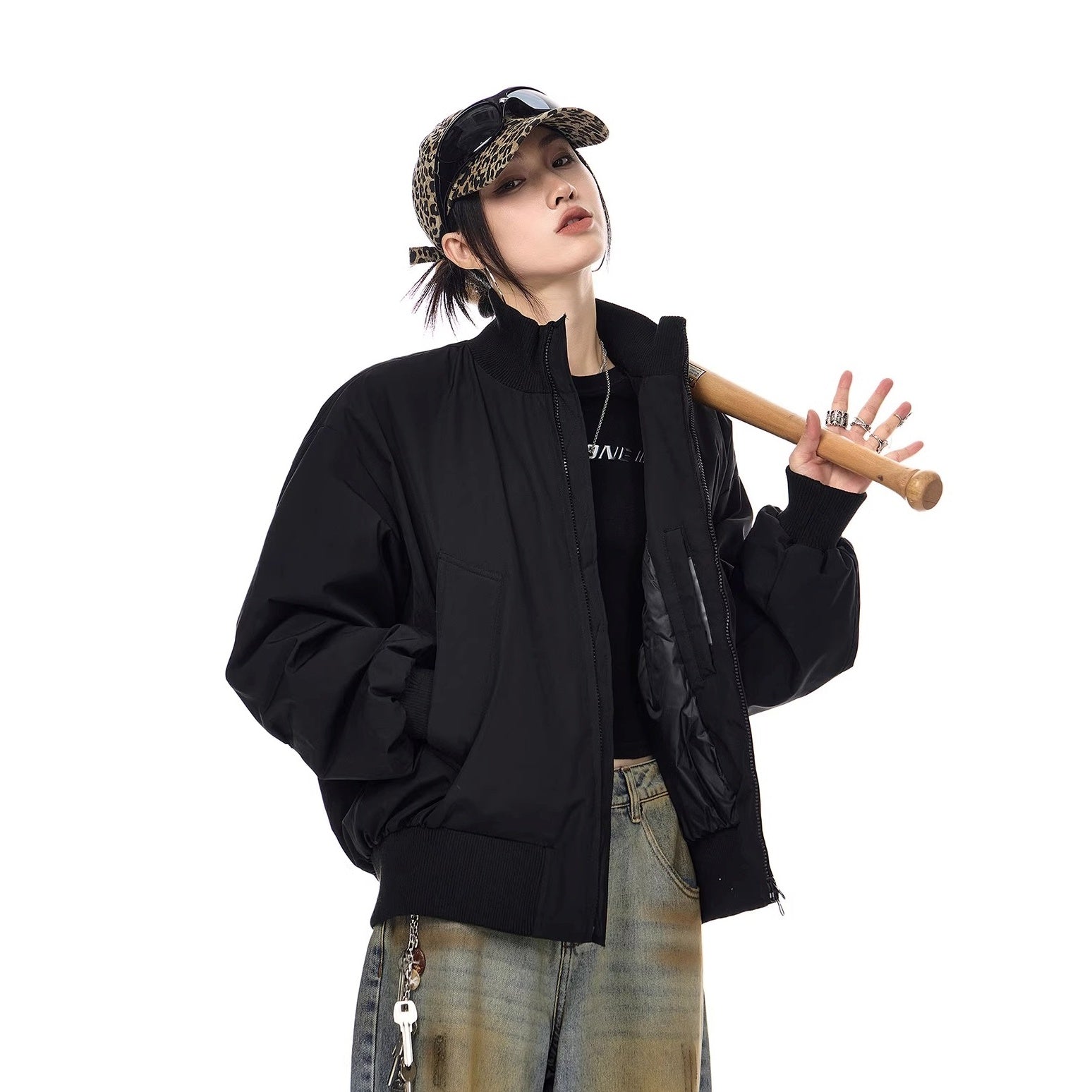 Stand Collar Down Blouson IC9120