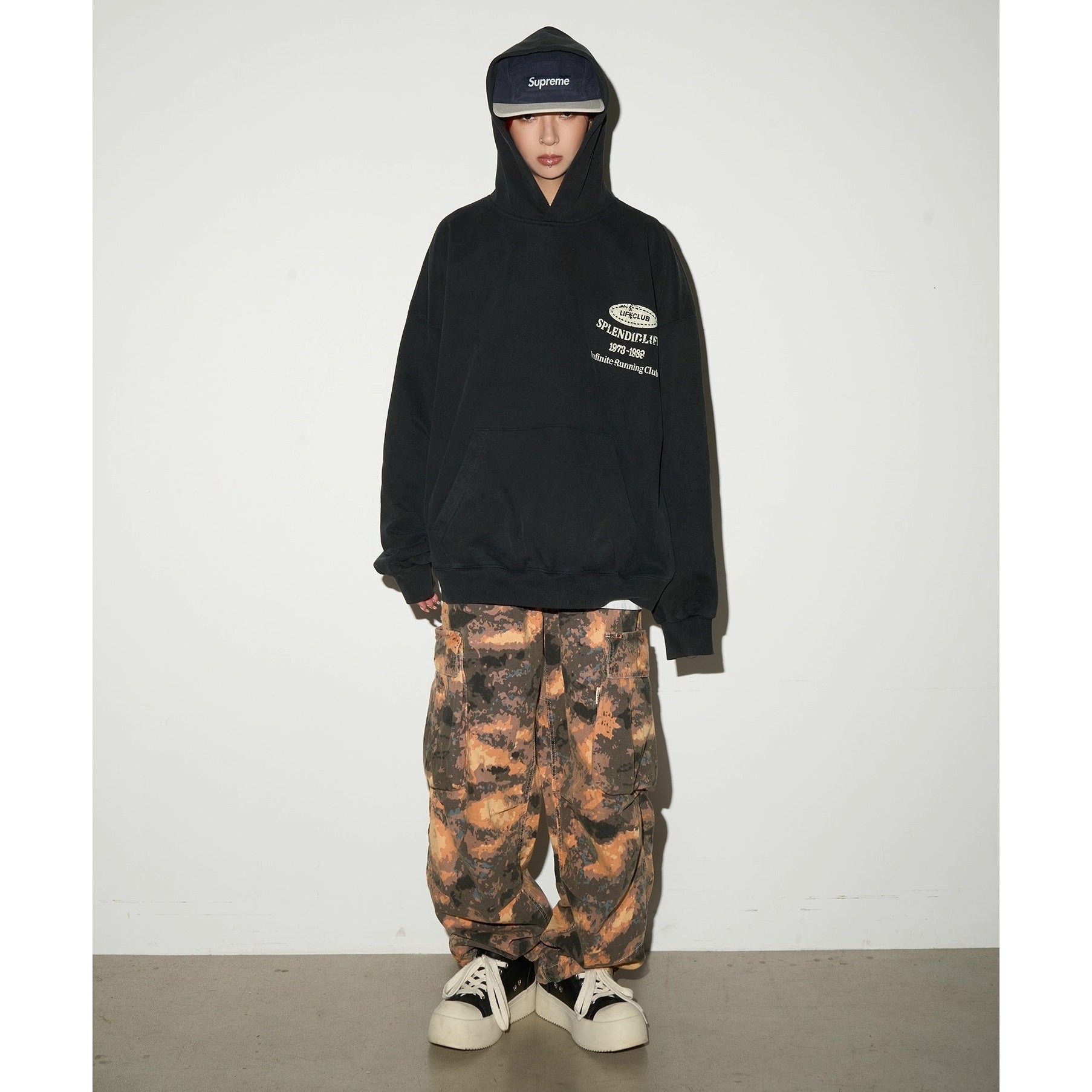 Letter Old Rework Wash Hoodie MN9036