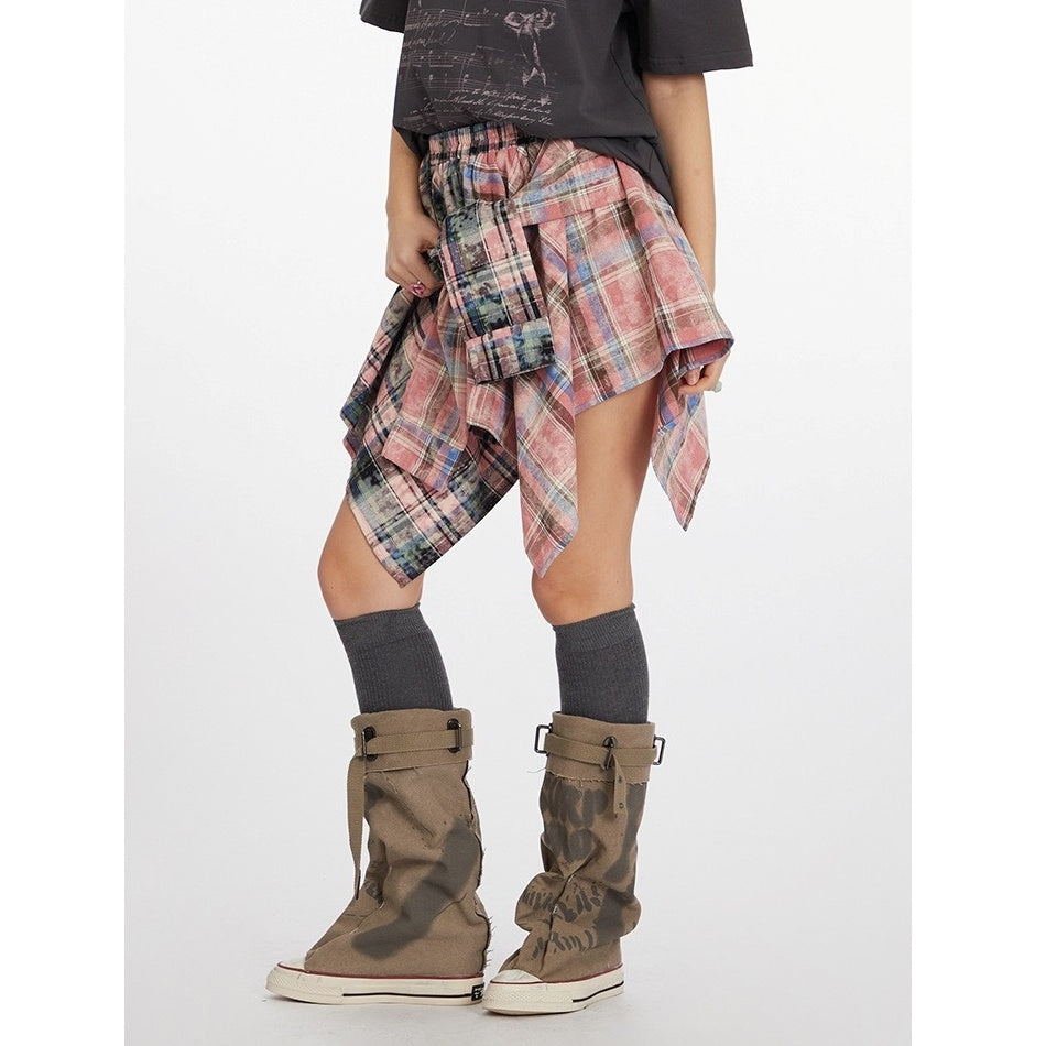 Irregular Design Plaid Babes Skirt NR7003