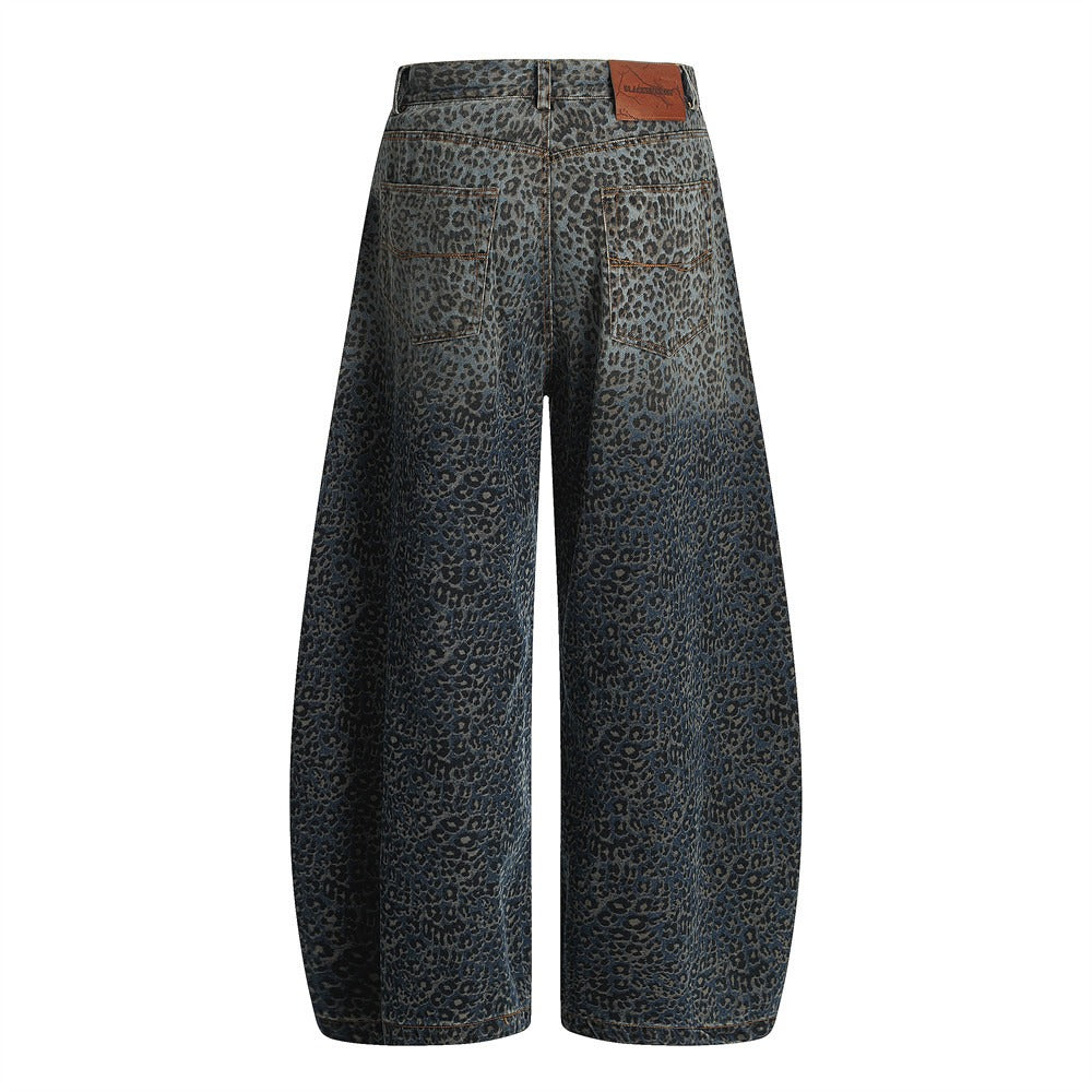 Leopard Print Wide Curve Jeans MW10201