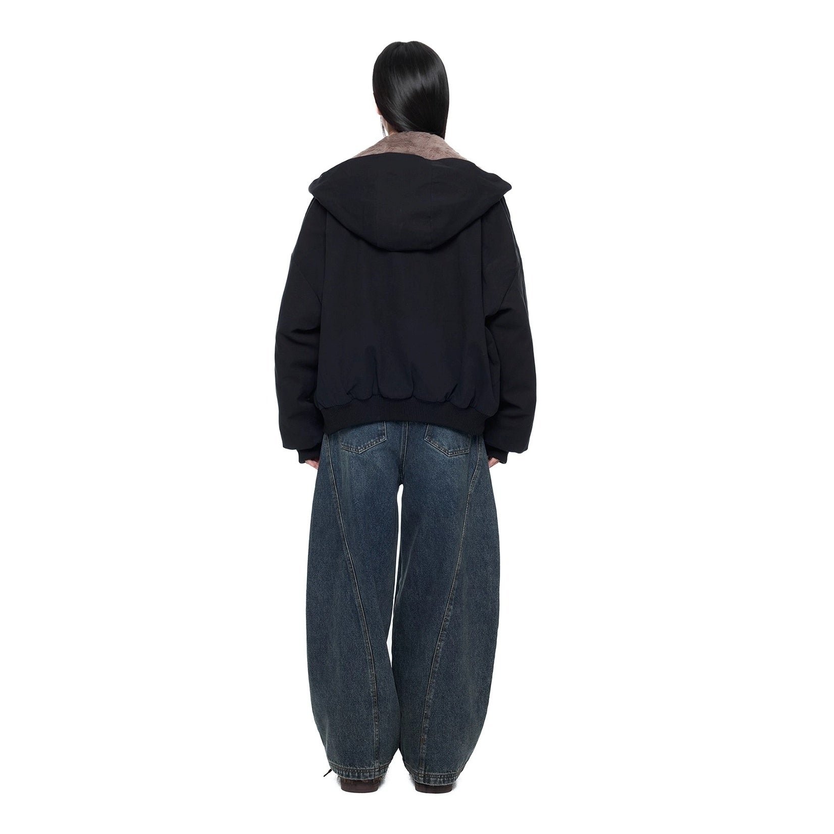 Imitation Fur Casual Hooded Jacket EZ244