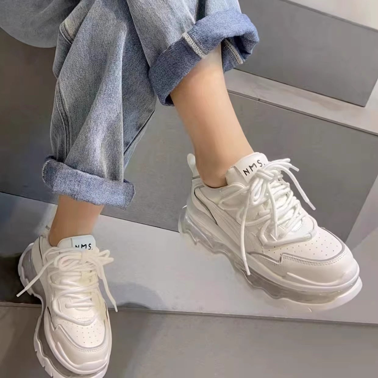 Clear Platform Dad Sneakers SH8001