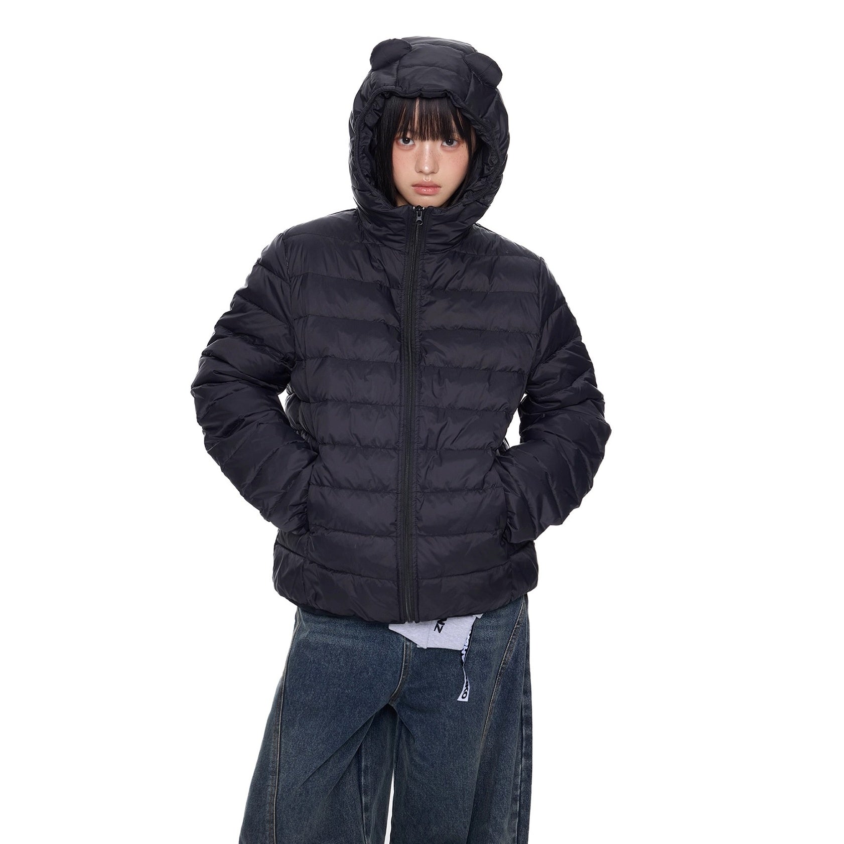 Bear Ears Hooded Down Jacket EZ291