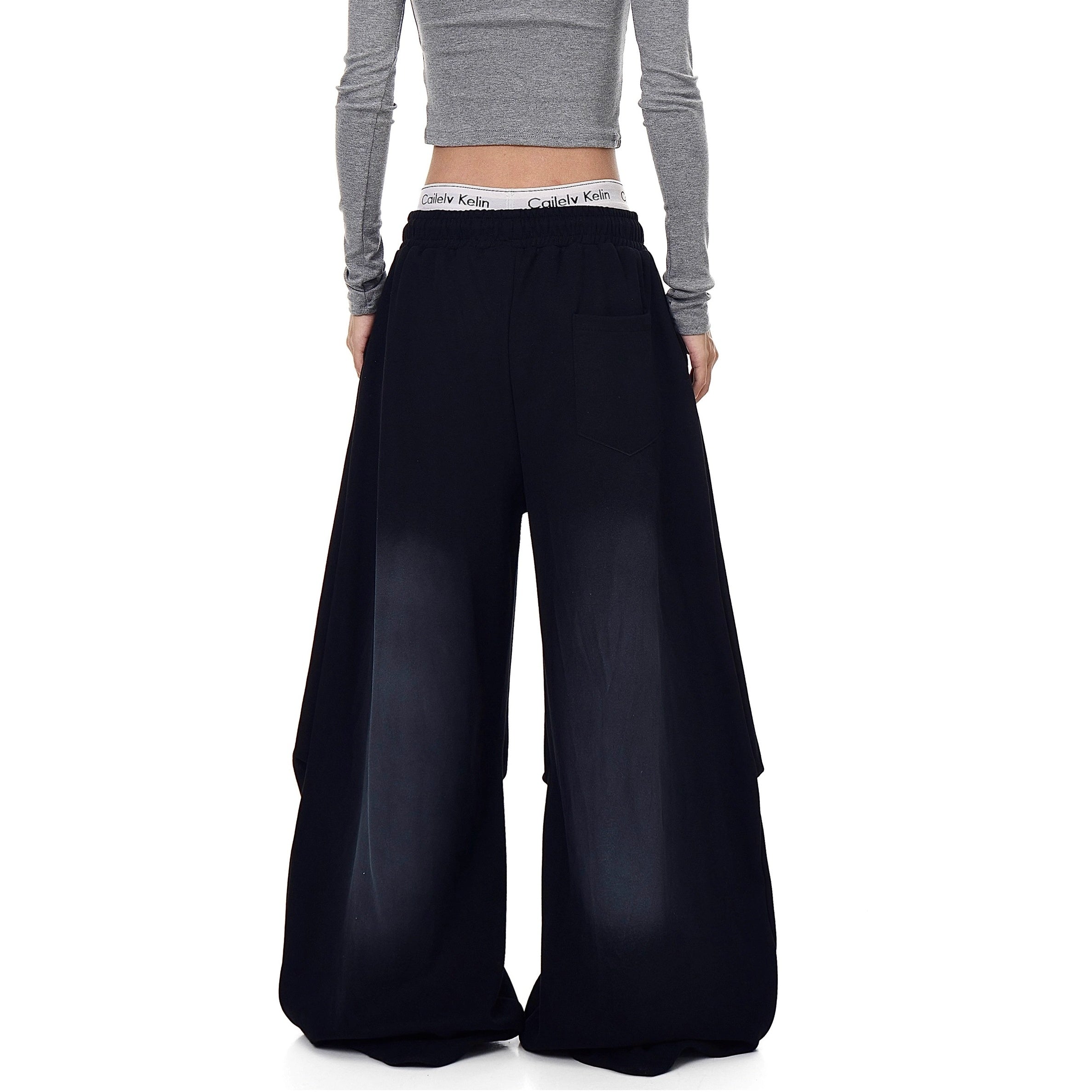 American Letter Print Loose Sweat Pants BK7012