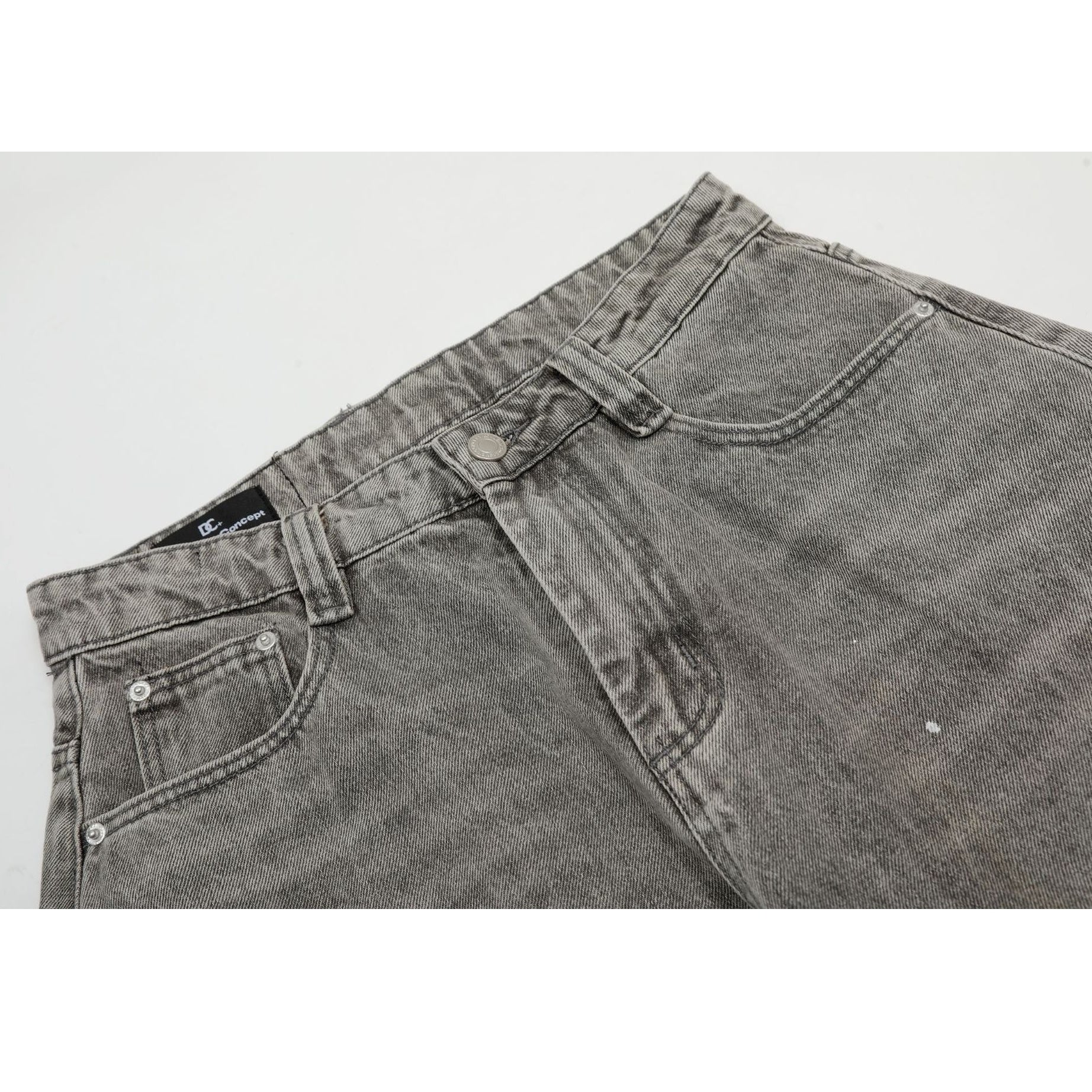Retro Wash Ink Splash Curve Jeans MW10205