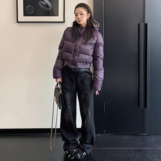 Retro Short Hooded Padded Jacket OS2071