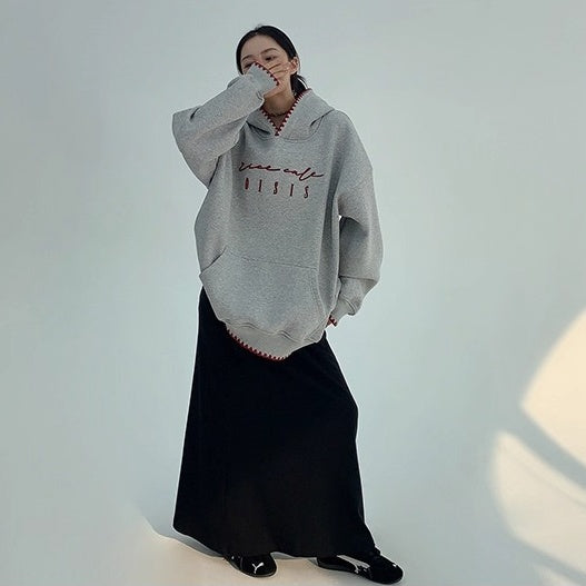 Toothbrush Embroidered Oversize Hoodie OS2067