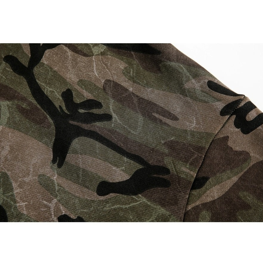Wash Camouflage Hooded Sweat Jacket MW10309
