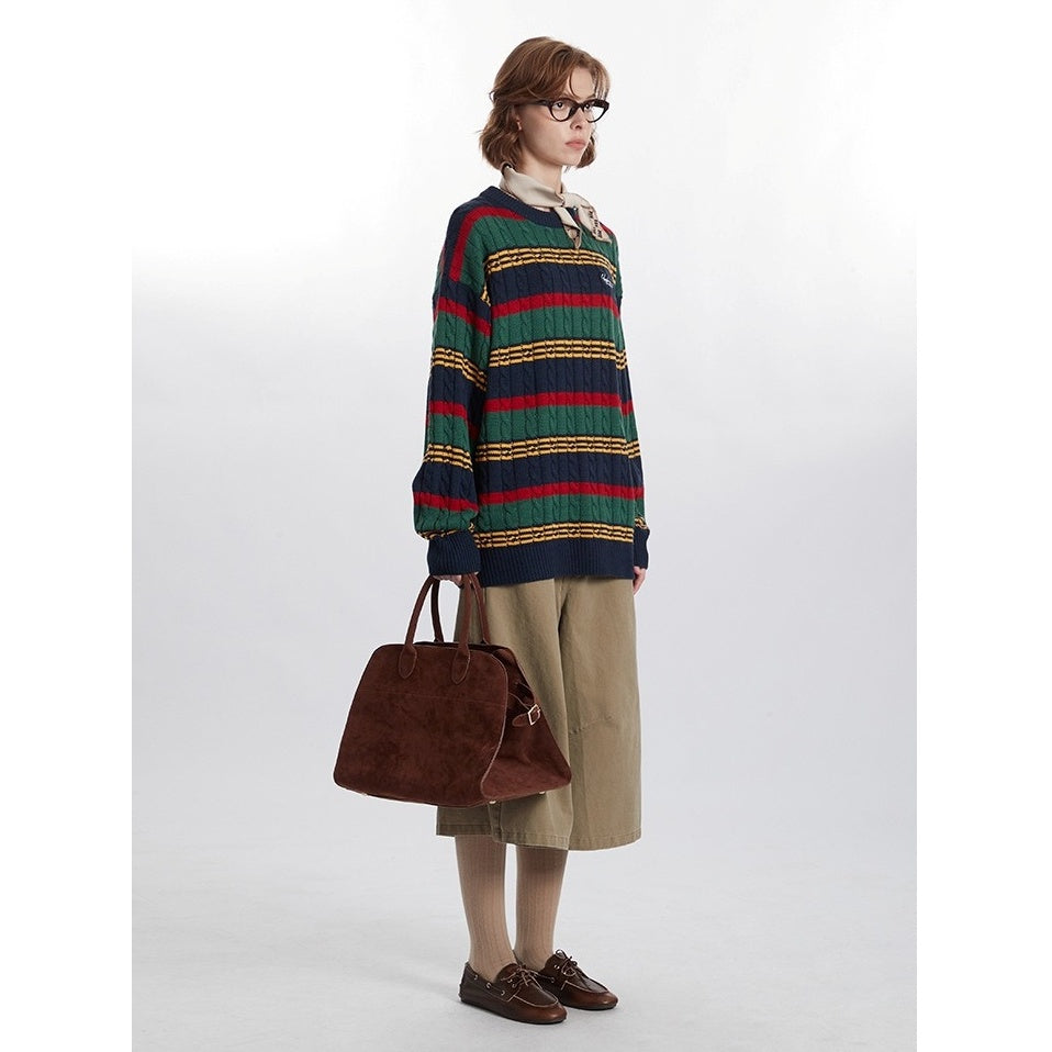 Multi-color Loose Border Sweater HH7002