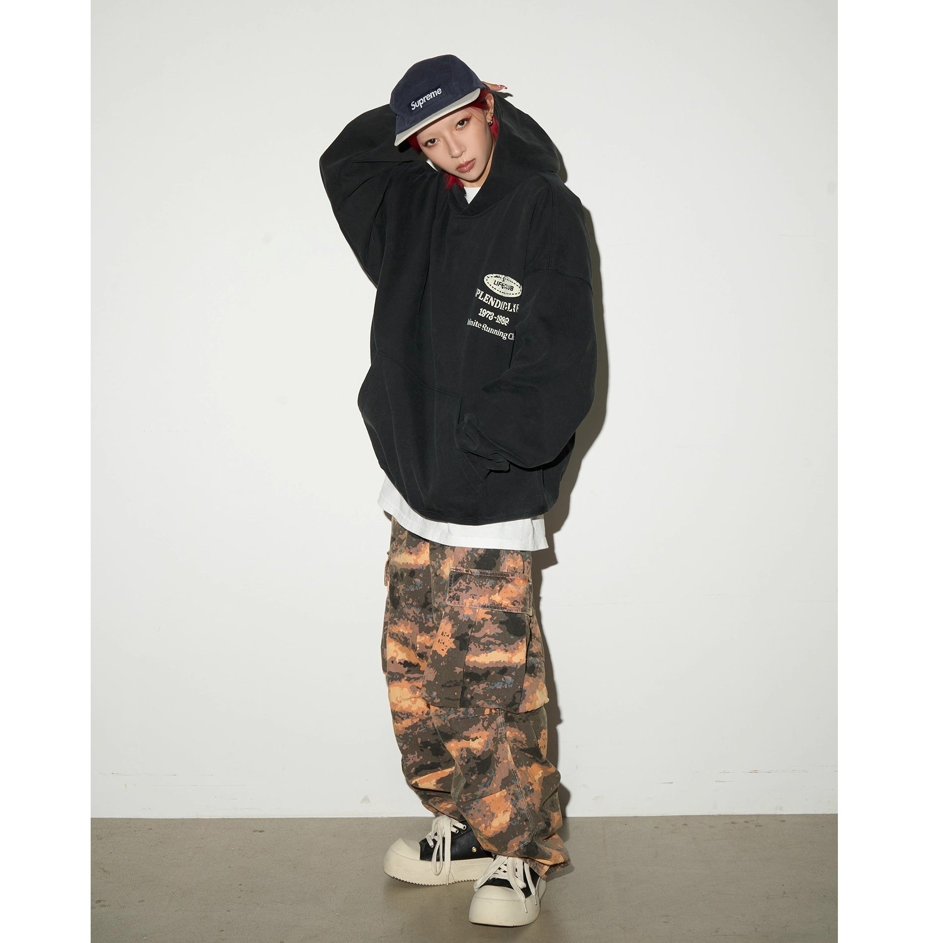Letter Old Rework Wash Hoodie MN9036