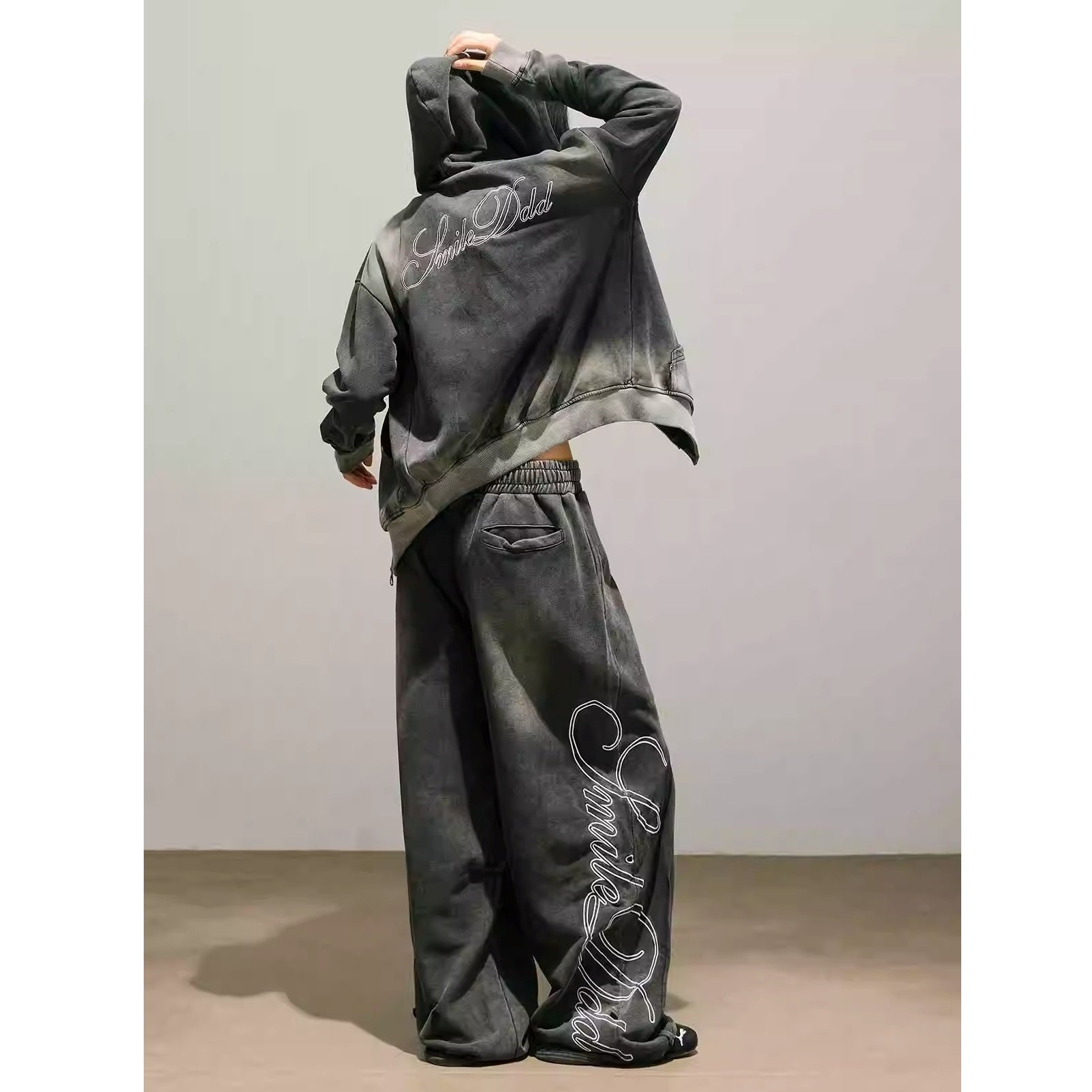 【上下別売り】Washed Embroidered Hooded Parka & Sweat Pants MW10339